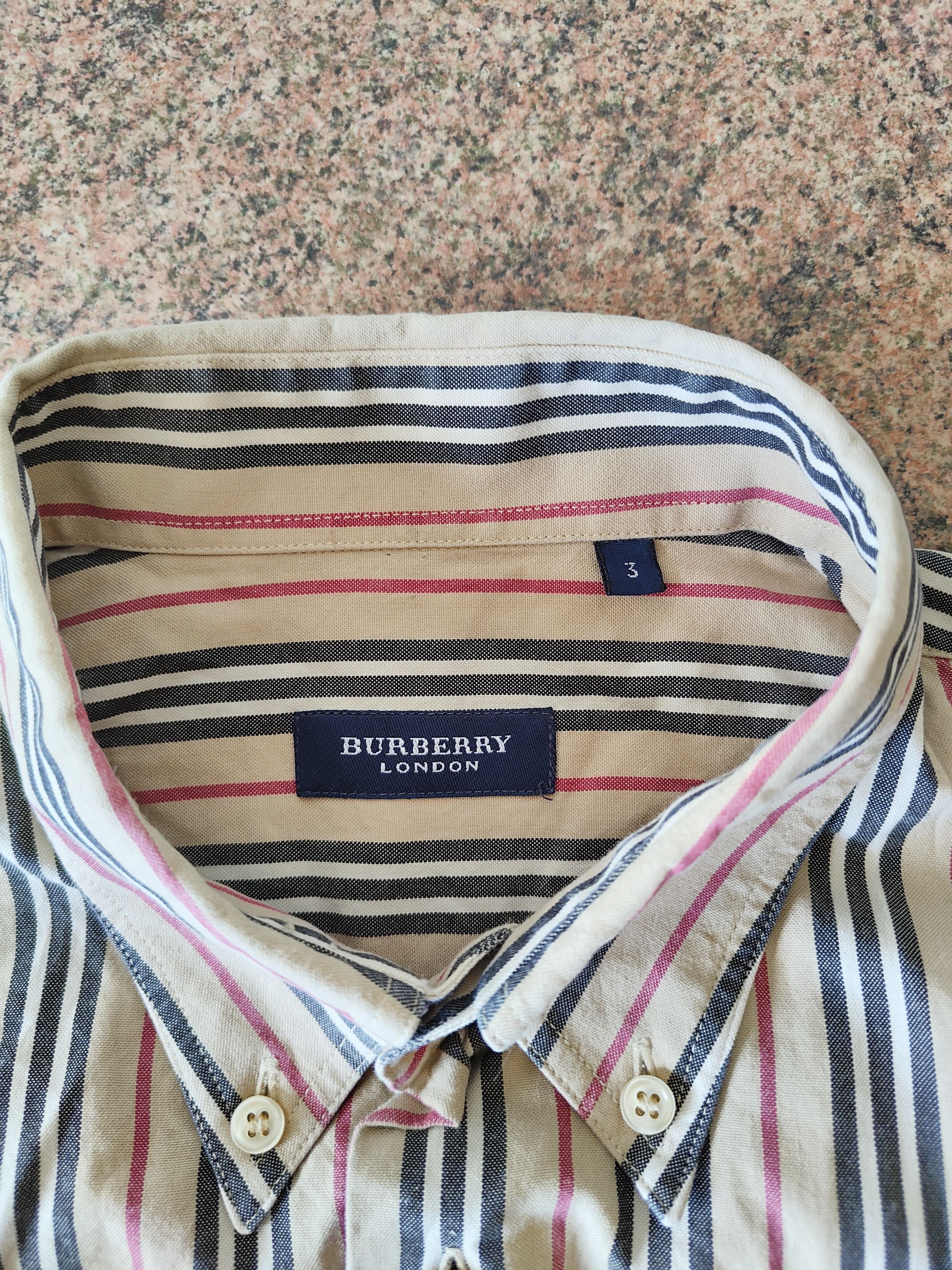 Burberry × Vintage Vintage burberry Cotton stripes shirt Button up Nova check Size US L / EU 52-54 / 3 - 5 Thumbnail