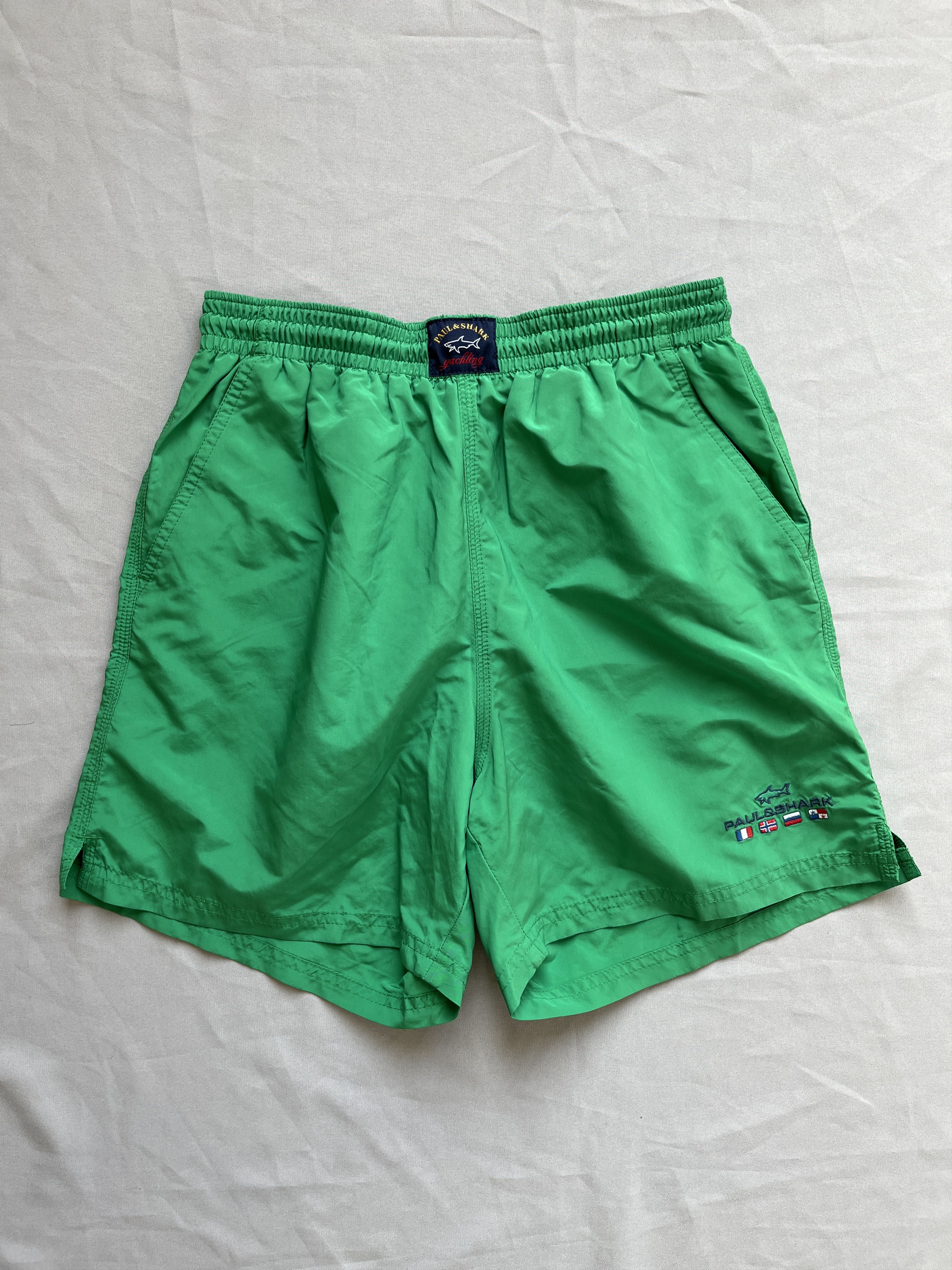 Paul & Shark Paul & Shark Green Shimmer Light Summer Shorts Size US 30 / EU 46 - 1 Thumbnail