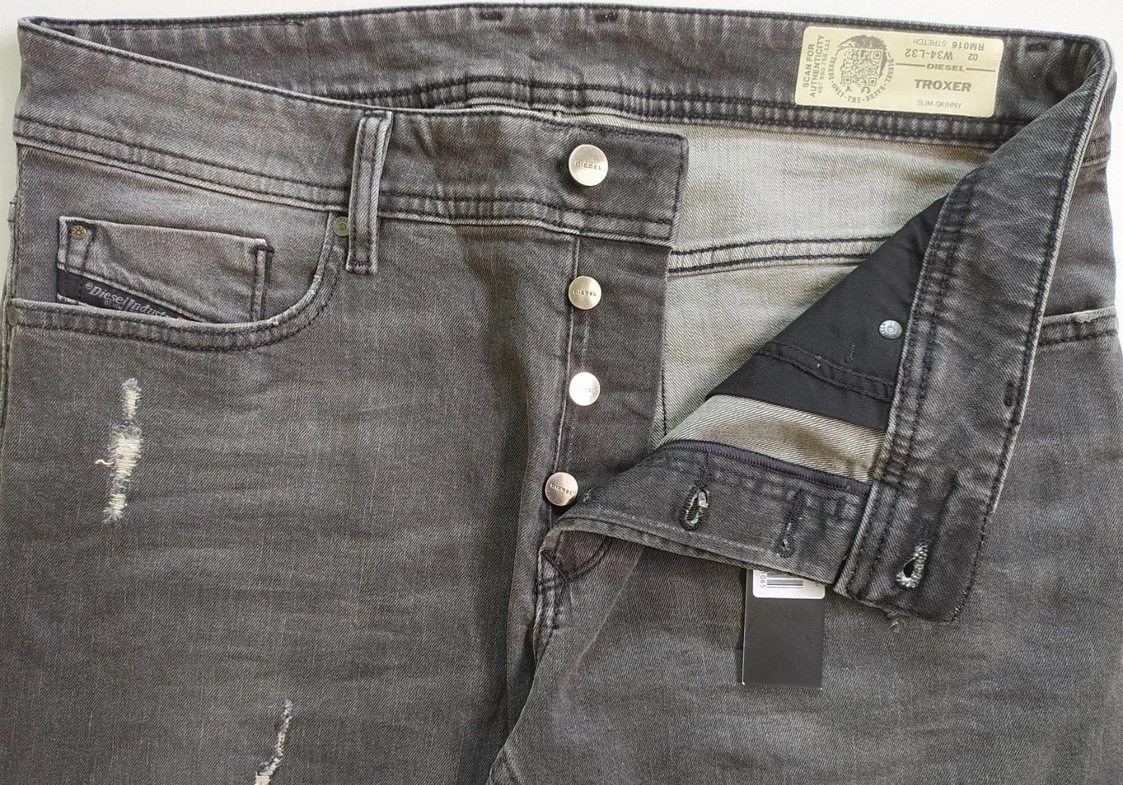 Diesel Diesel TROXER L.32 MENS JEANS SLTP/9990 Size US 34 / EU 50 - 5 Thumbnail