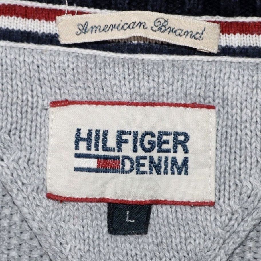 Tommy Hilfiger Tommy Hilfiger Top Mens L Denim Jumper Size Navy Crew Neck Pullover Used Size US L / EU 52-54 / 3 - 5 Thumbnail