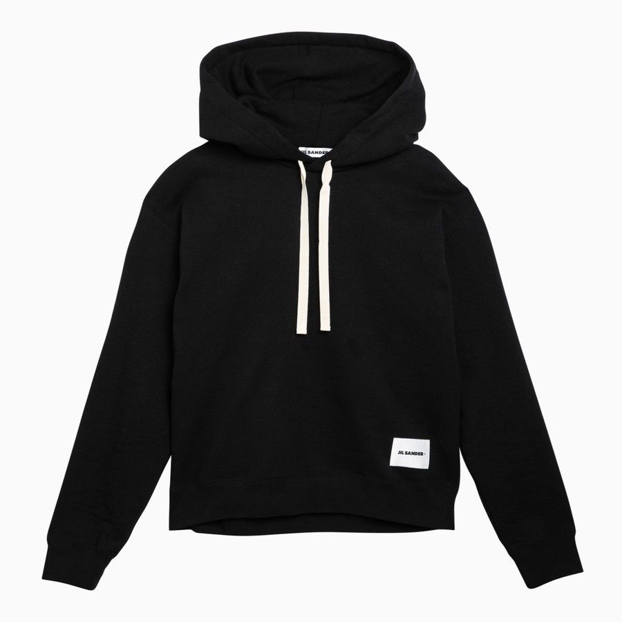 image of Jil Sander O1D2Blof0424 Hoodies In Black, Men's (Size Medium)