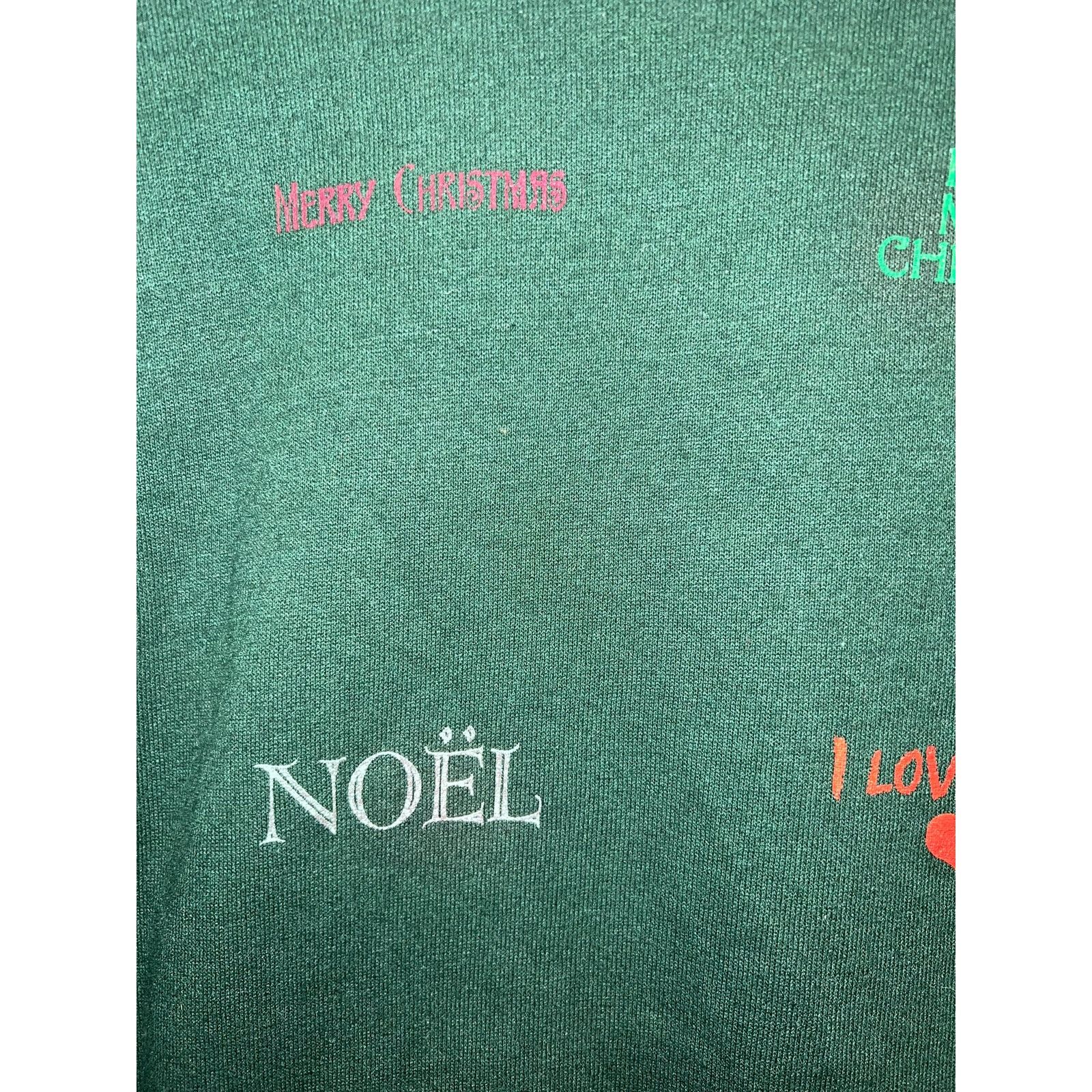 Vintage Vintage Christmas Sweatshirt 90s VTG Merry Noel Winter 90s L Size US L / EU 52-54 / 3 - 3 Thumbnail