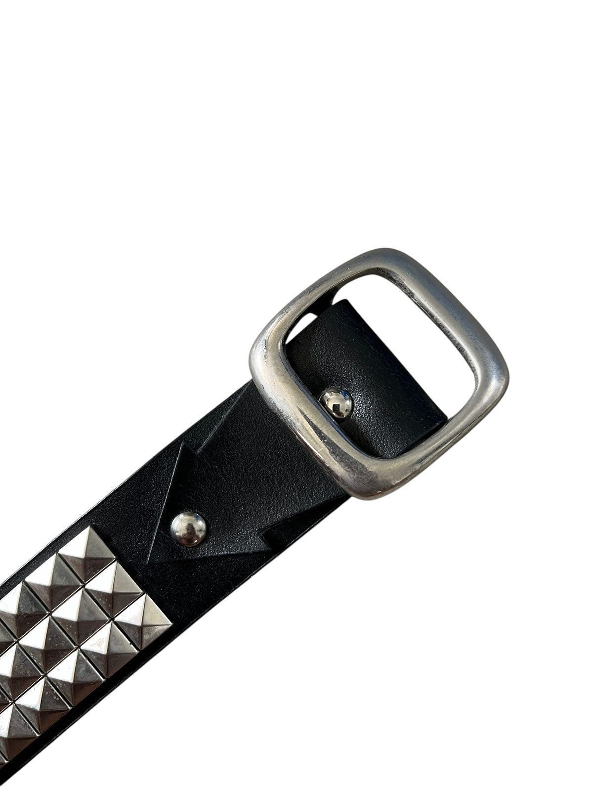 Genuine Leather Studded Punk Custom Made Leather Belt Size ONE SIZE - 7 Thumbnail
