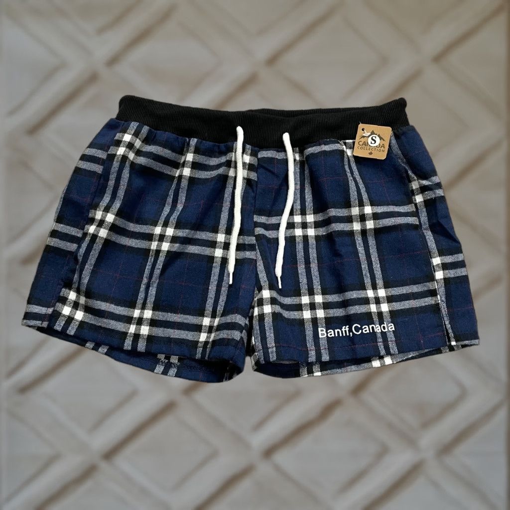 Vintage VINTAGE Eagle Ridge Cana Collection Sweat Shorts Womens S Blue Plaid NWT New Size 28" / US 6 / IT 42 - 1 Thumbnail