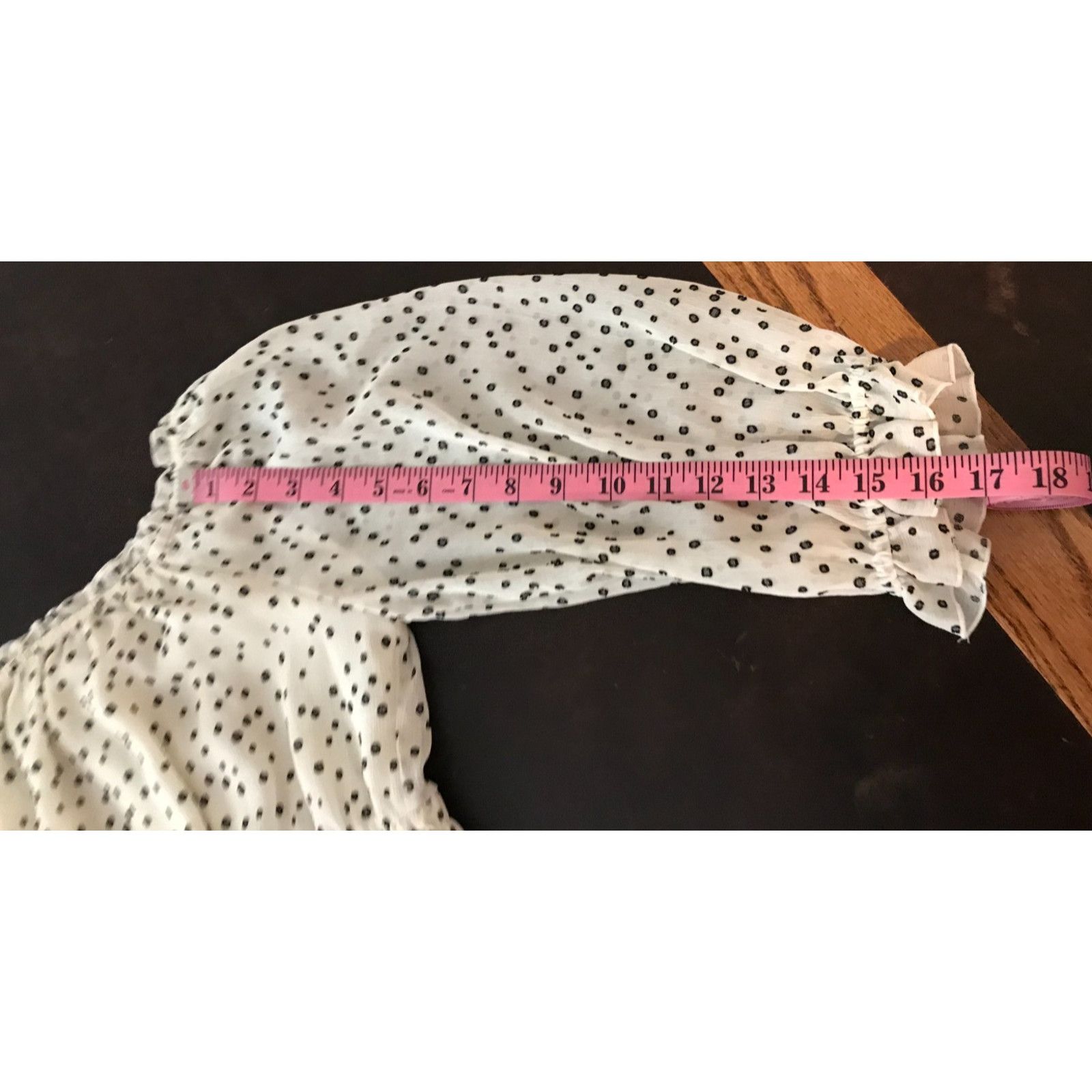 Anthropologie by Anthropologie Lucia Black/White Off-The-Shoulder Blouse Size S / US 4 / IT 40 - 6 Thumbnail