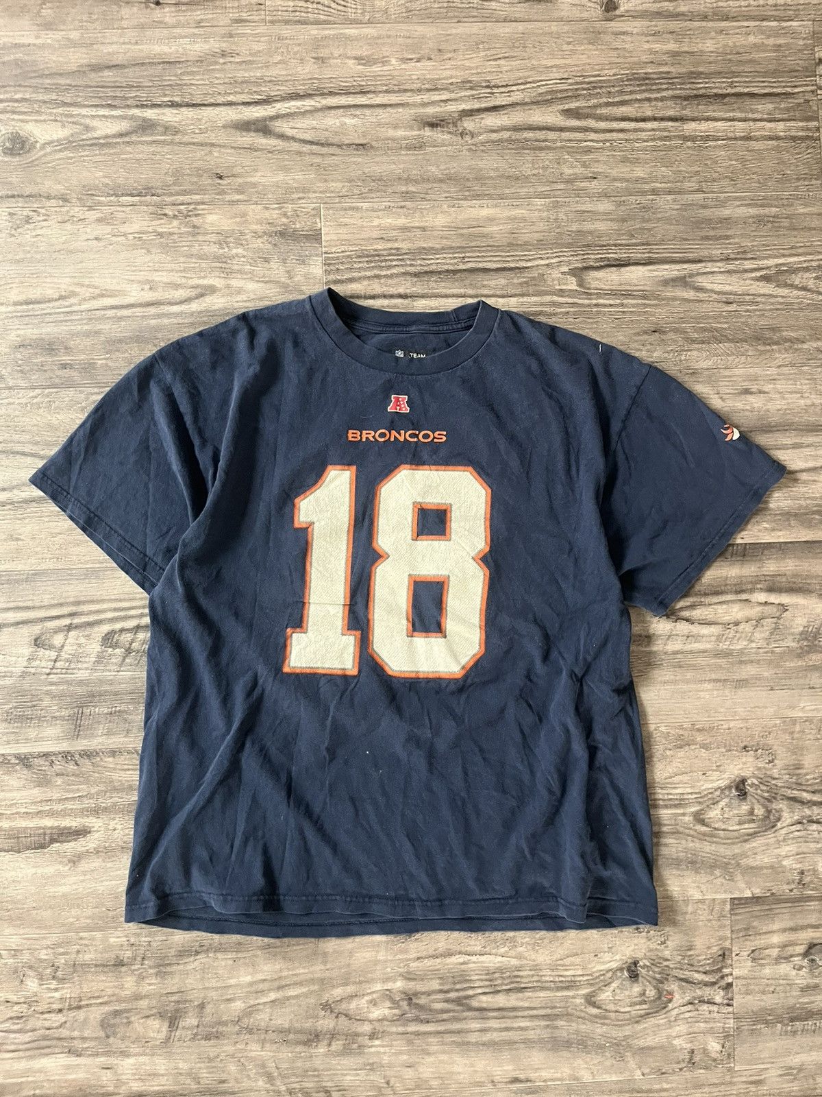 NFL × Vintage Vintage 90s y2k Peyton Manning Broncos Tee Size US XL / EU 56 / 4 - 1 Thumbnail