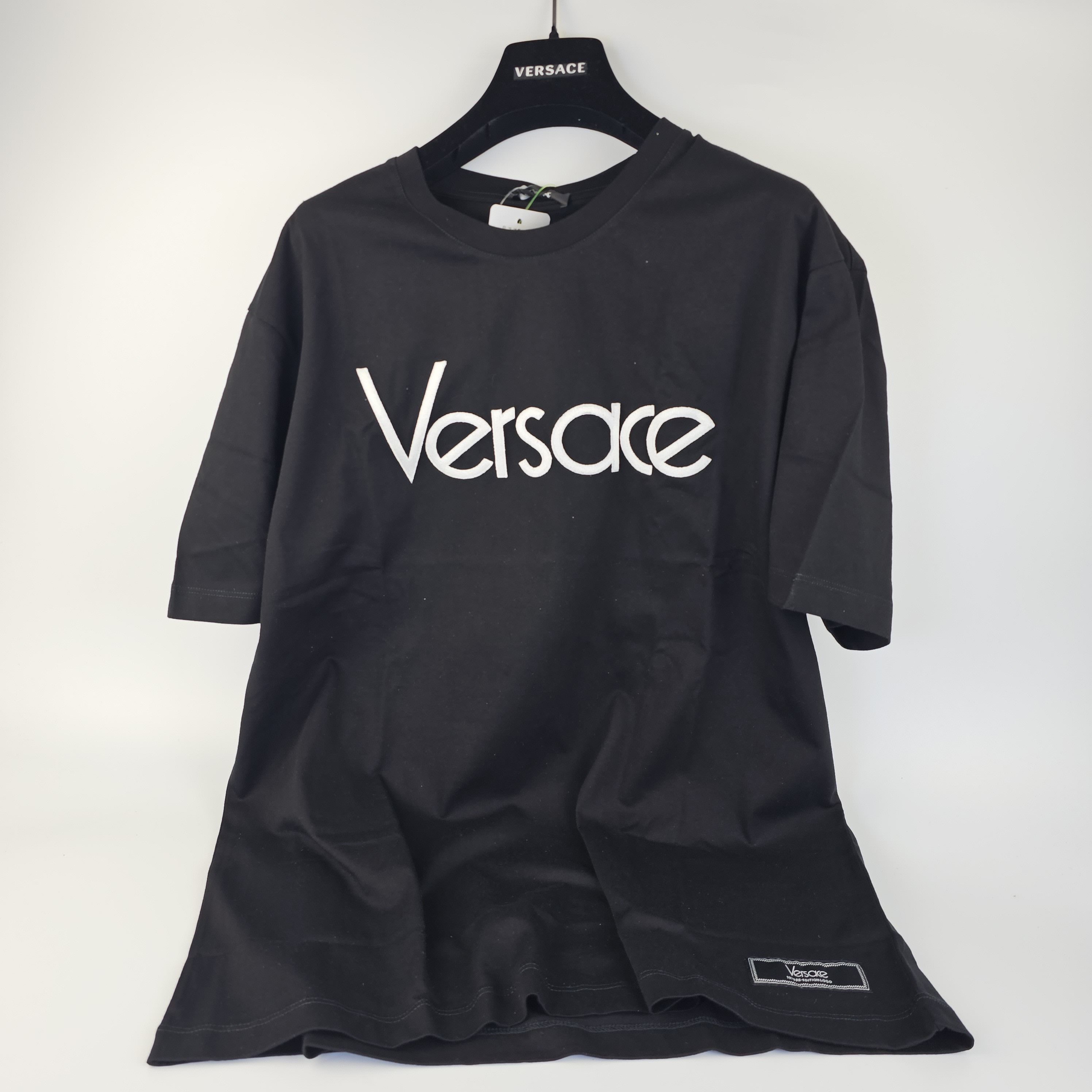 Versace 1978 Re-Edition Black Cotton T-shirt New XXL