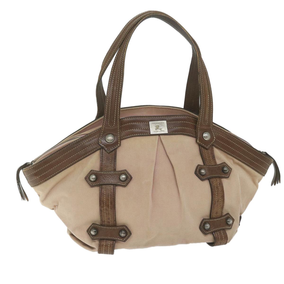 image of Burberry Blue Label Hand Bag Canvas Pink Auth Bs11042, Women's