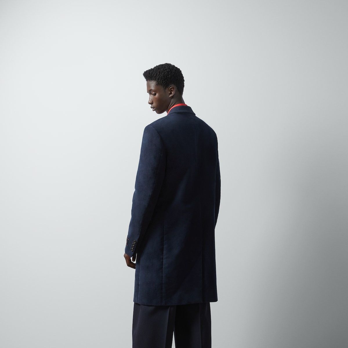Gucci o1mt1gz0325 Smooth Coat With Gucci Web Label in Dark Blue Size US M / EU 48-50 / 2 - 6 Thumbnail