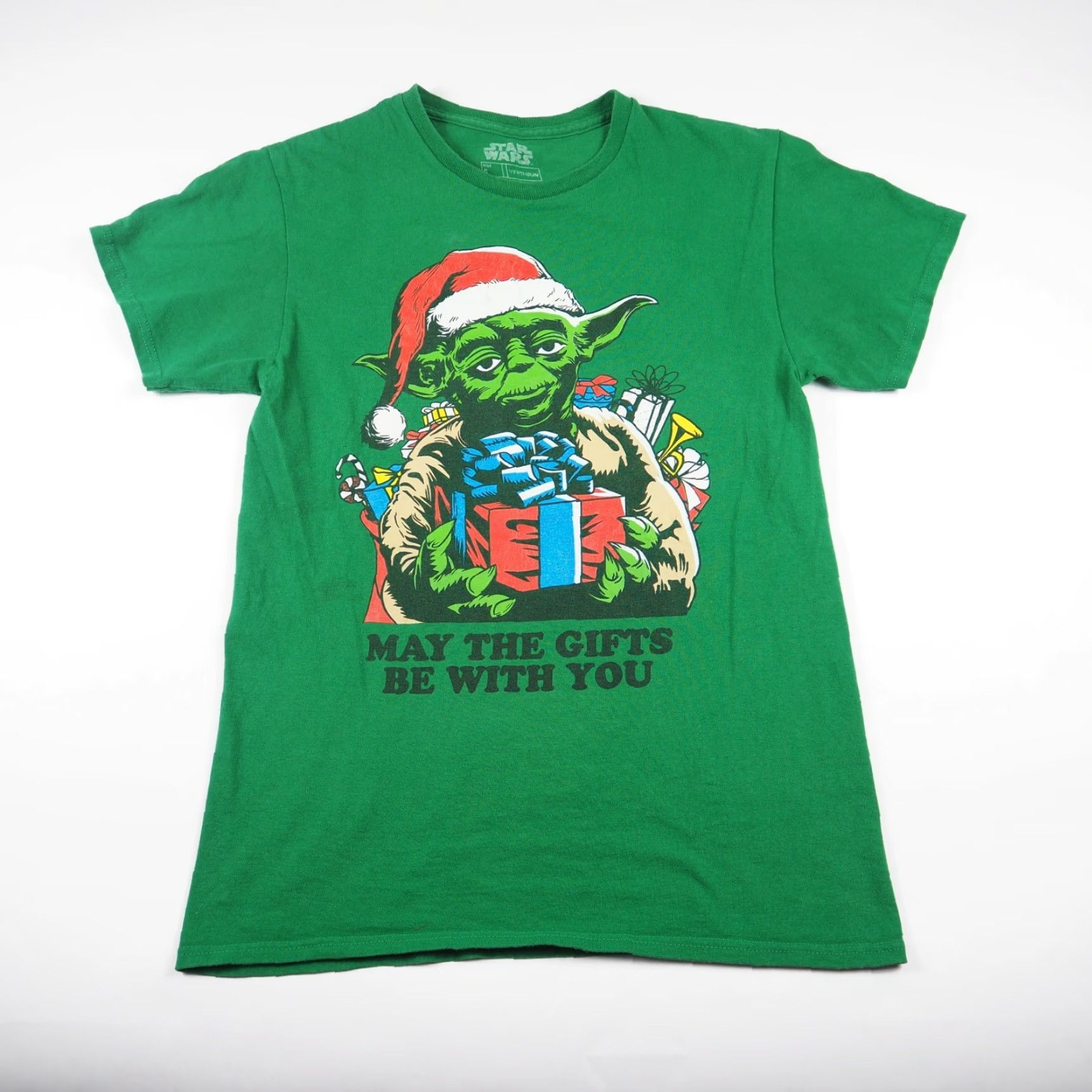 Star Wars VINTAGE Star Wars Yoda May The Gifts Be With You Christmas Green T-Shirt Adult Sz Small Size US S / EU 44-46 / 1 - 2 Thumbnail