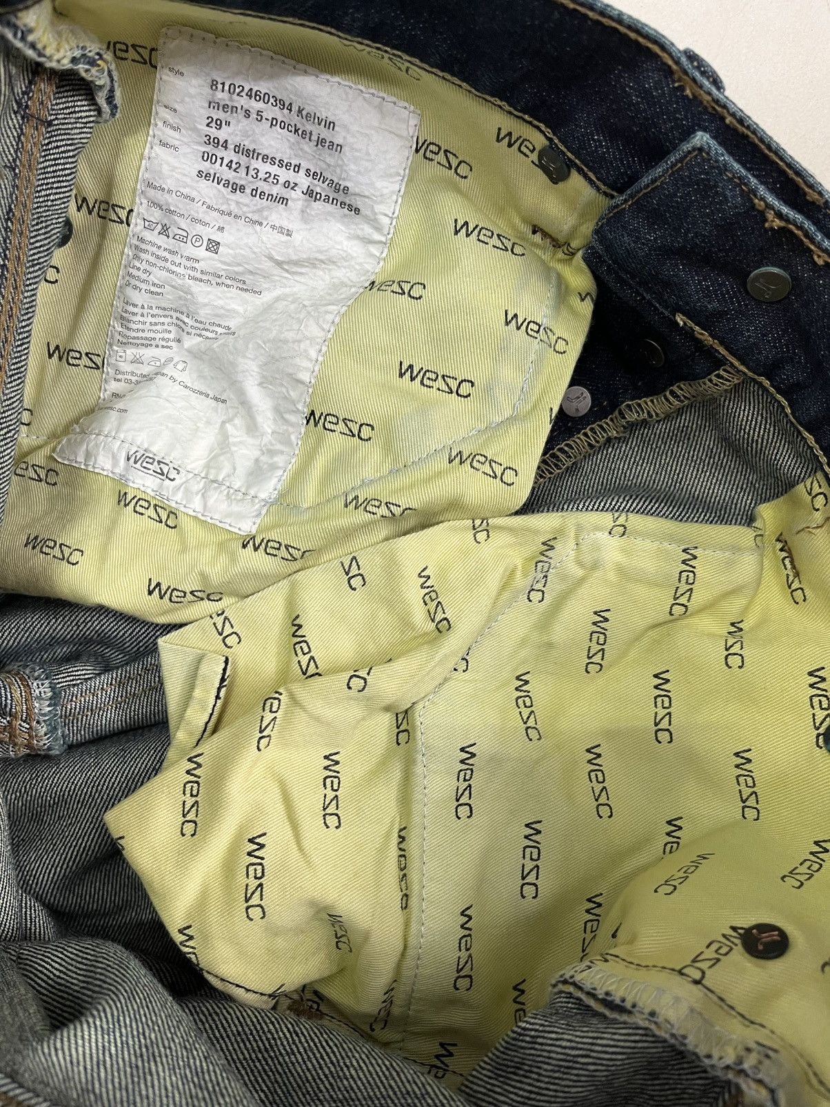 Japanese Brand 🇯🇵WESC Japanese slim selvadge denim jeans pants Size US 29 - 10 Thumbnail