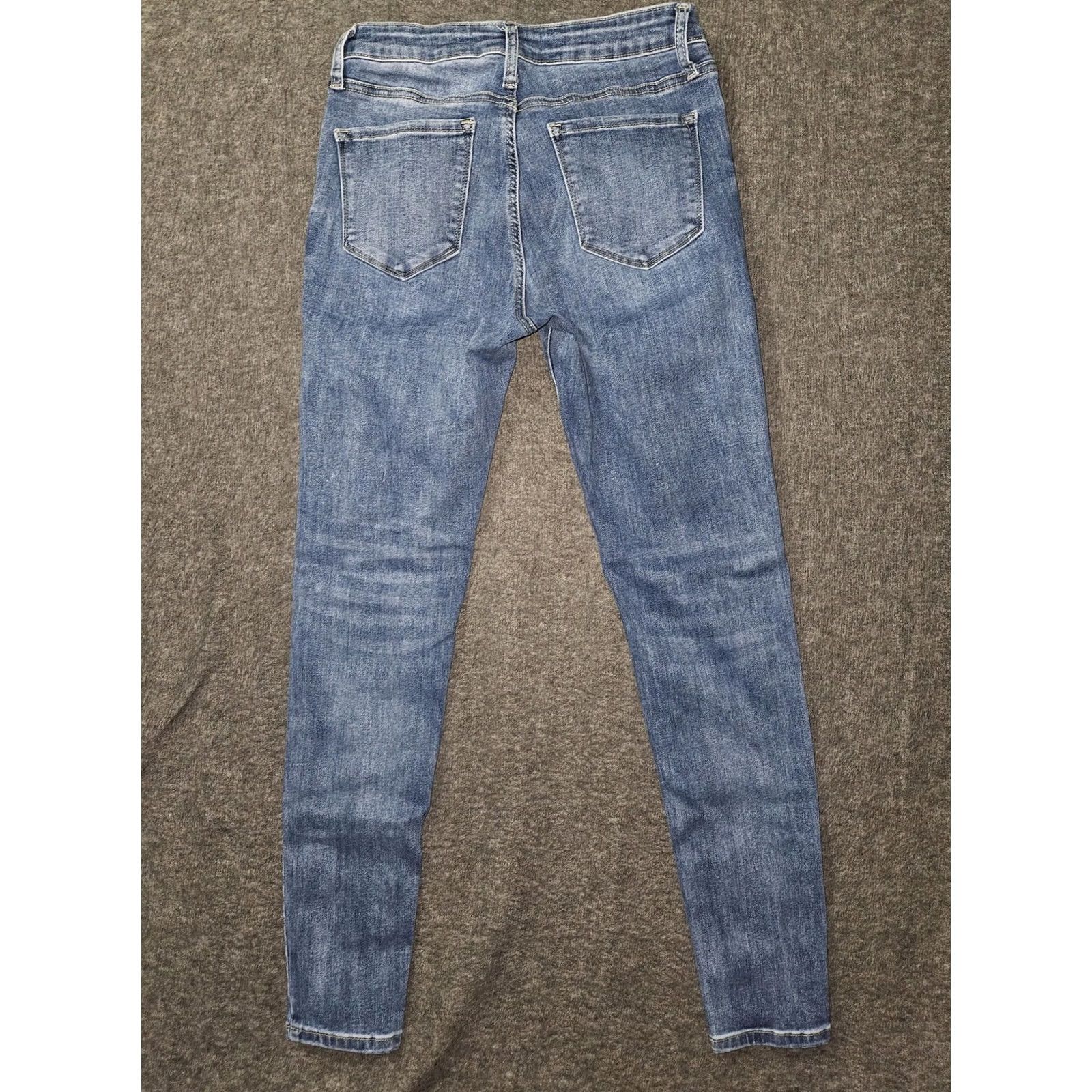 Vintage KanCan Jeans Juniors 5 Blue Medium Wash Mid Rise Skinny Stretch Denim Pants Jeans Size 27" / US 4 / IT 40 - 7 Thumbnail