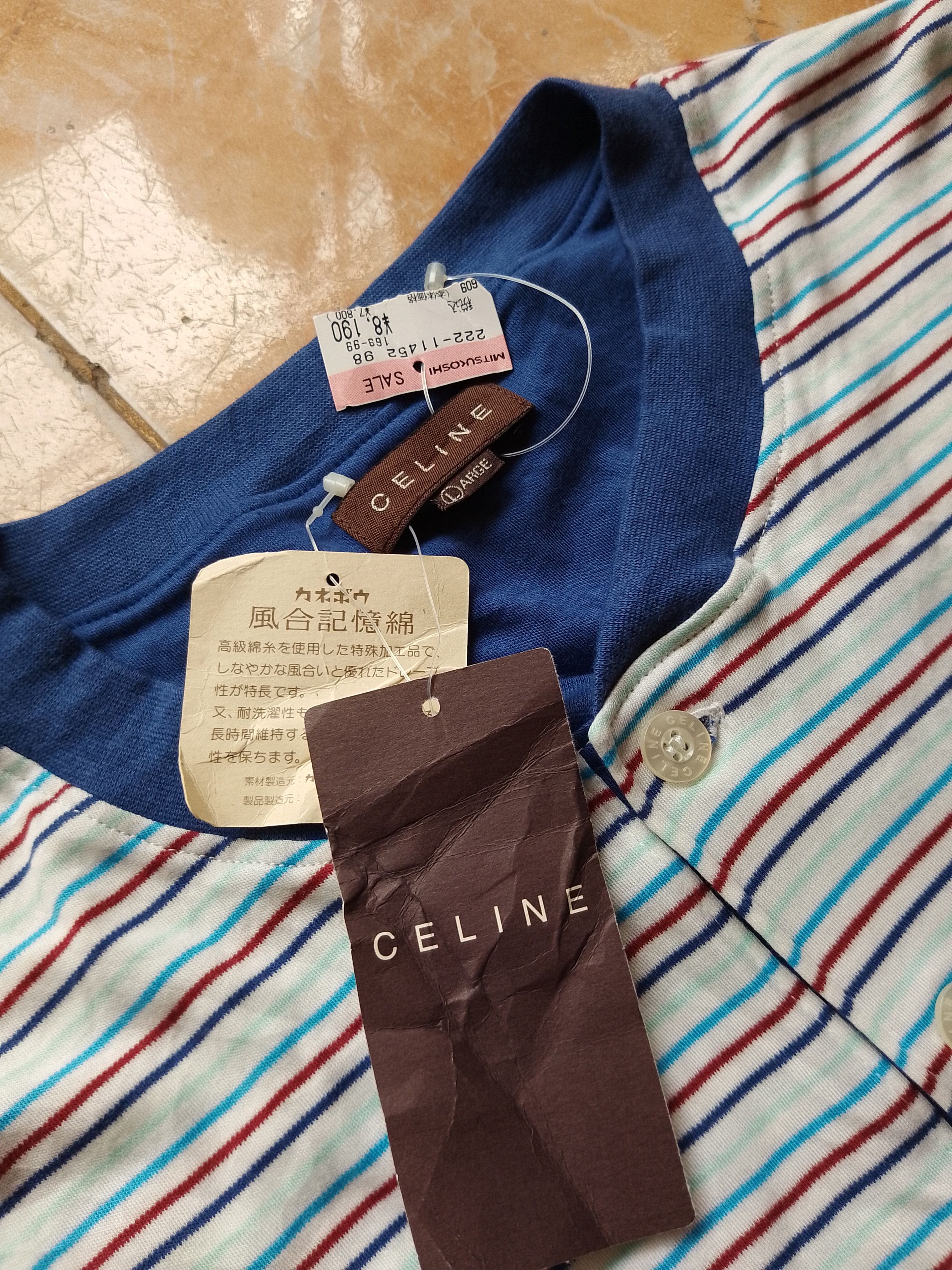 Celine Vintage Celine Longsleeve Stripe Renown Co. Ltd Size US L / EU 52-54 / 3 - 5 Thumbnail