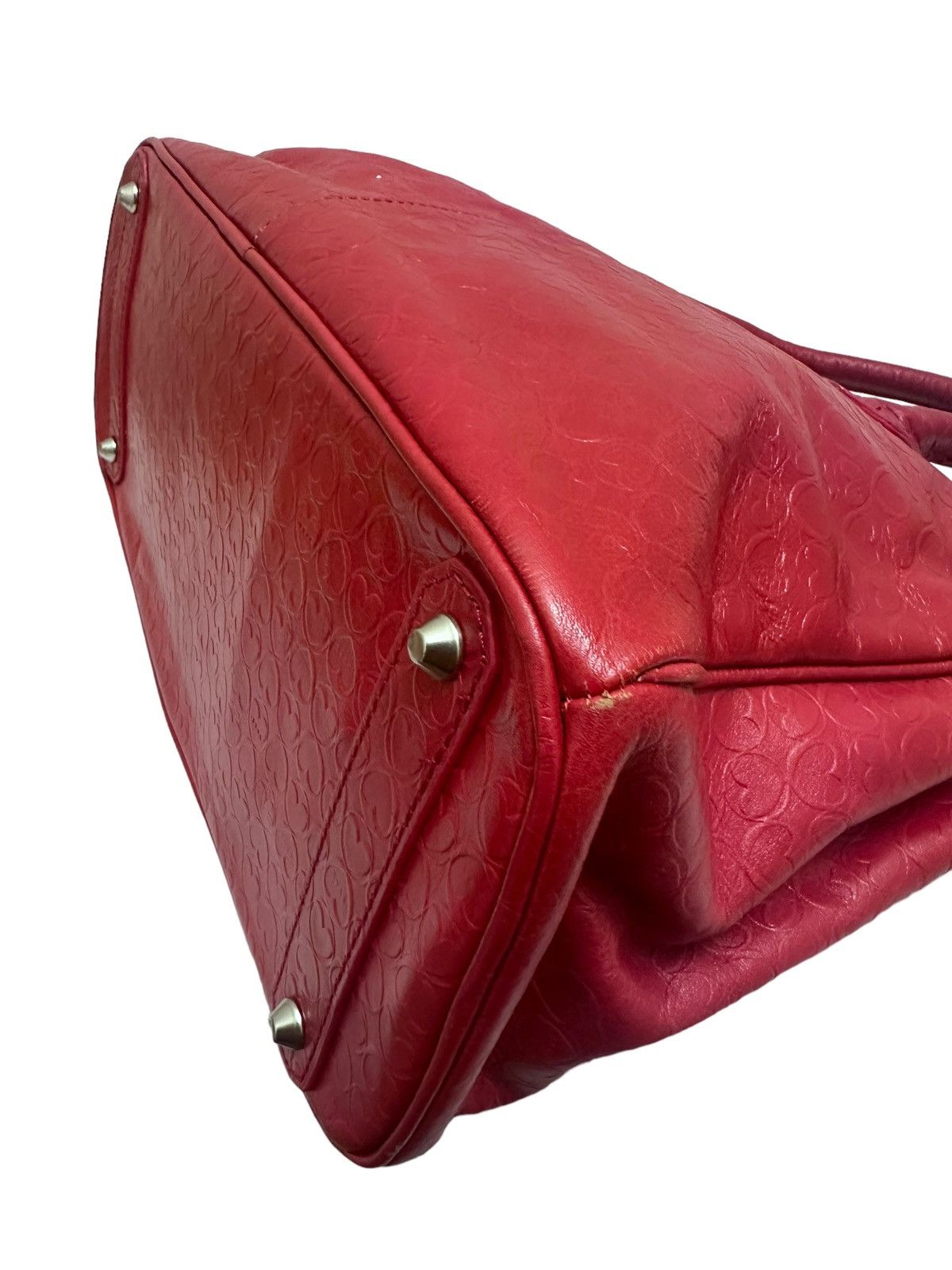 Handmade RARE ‼️ Leather Red ‘Birkin’ Bag Size ONE SIZE - 13 Thumbnail