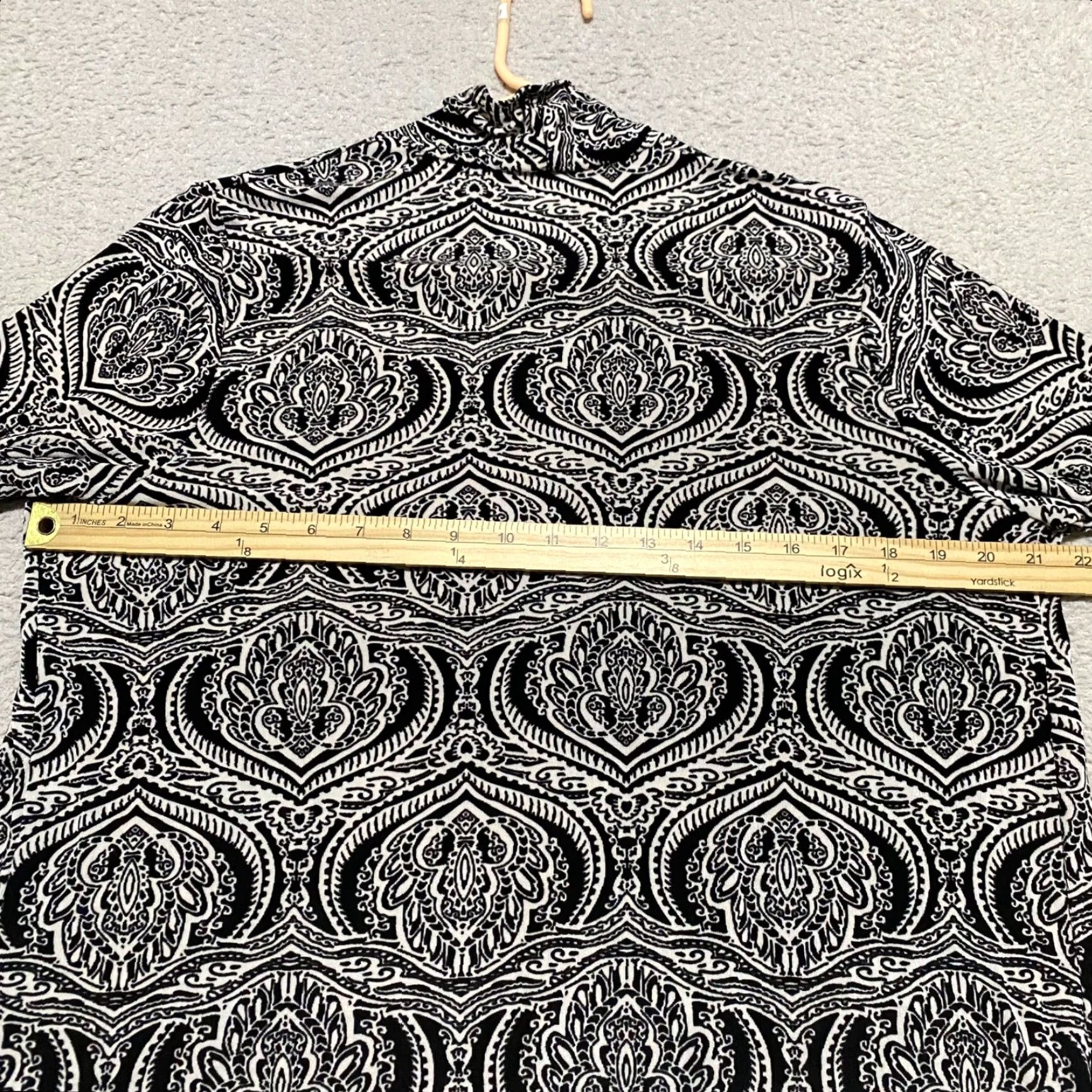 Vintage Chico's Womens Large Sweater Cardigan Black Paisley 3/4 Sleeve Open Front Tie – Regular Size L Women's Knit Shirt Size L / US 10 / IT 46 - 7 Thumbnail