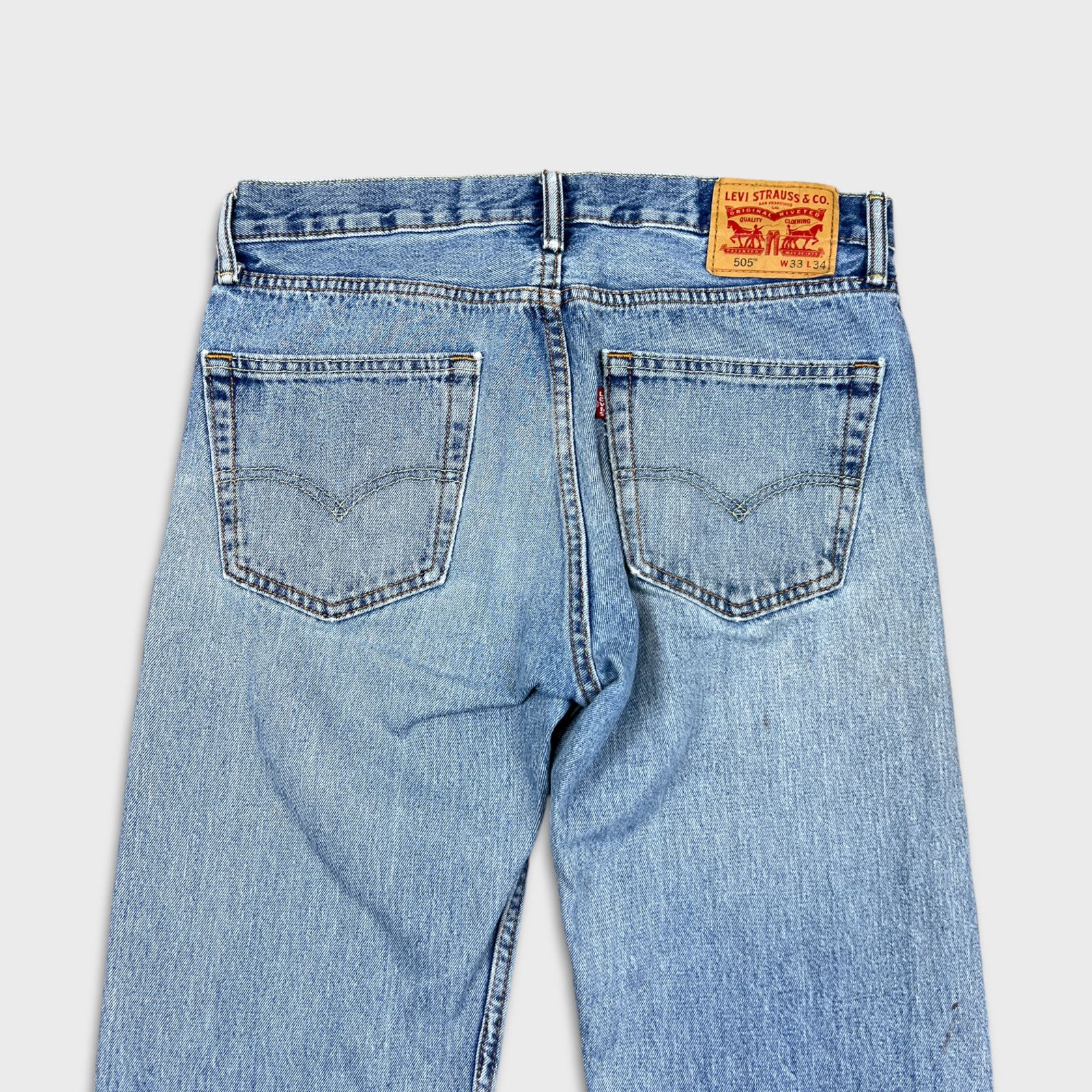Levi's × Vintage Levi's 505 Jeans 34x32 Regular Fit Straight Leg Denim Pants Size US 34 / EU 50 - 7 Thumbnail