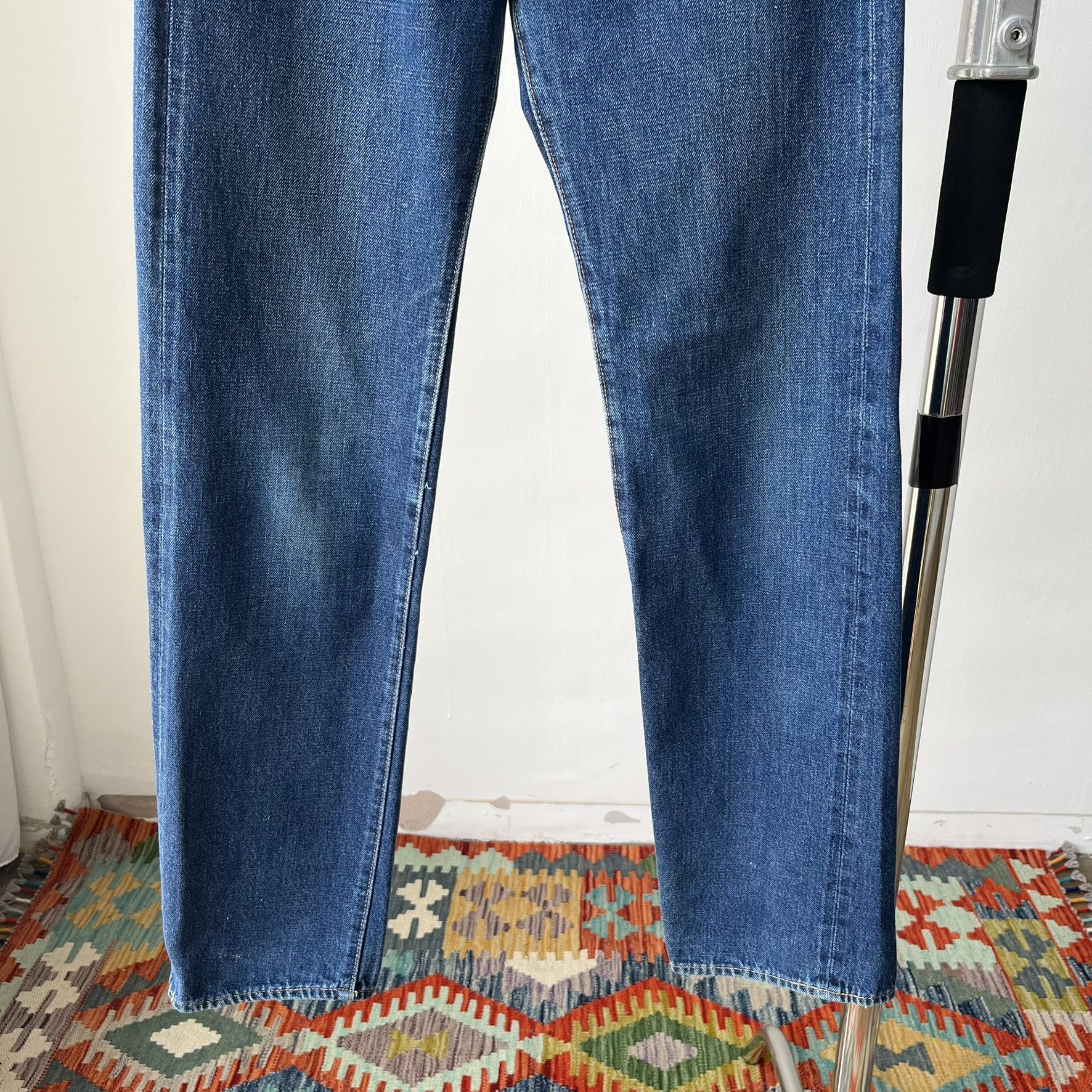 Denime Size 27x32.5 Vintage 90s Denime Big E Redline Jeans S1520 Size US 27 - 4 Thumbnail