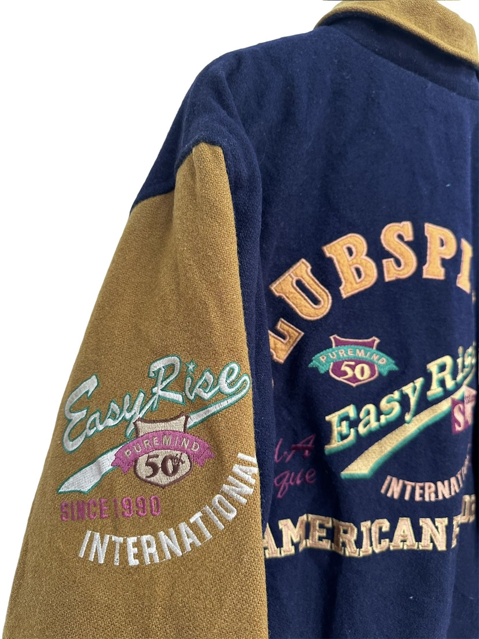 Japanese Brand Vintage Club Spirit American Flavor Big Logo Varsity Jacket Size US L / EU 52-54 / 3 - 6 Thumbnail