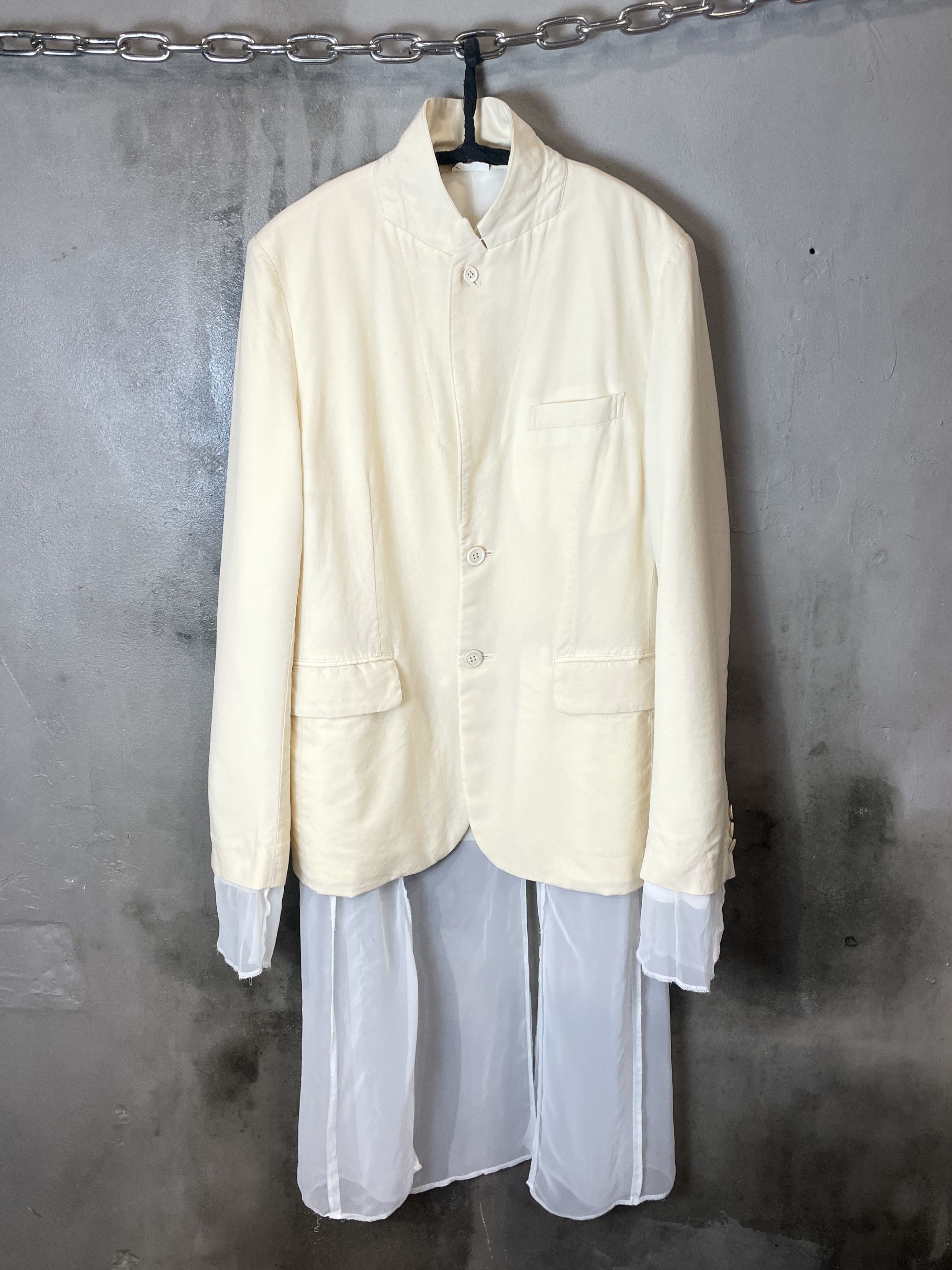 Comme des Garcons Homme Plus Comme des Garçons Homme Plus S/S 2014 Sheer Layered Blazer Size 46R - 1 Thumbnail