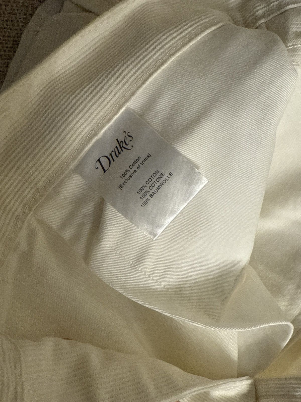 Drake's Drakes 5 pocket selvedge needlecord jean ECRU size 34 Size US 34 / EU 50 - 4 Thumbnail