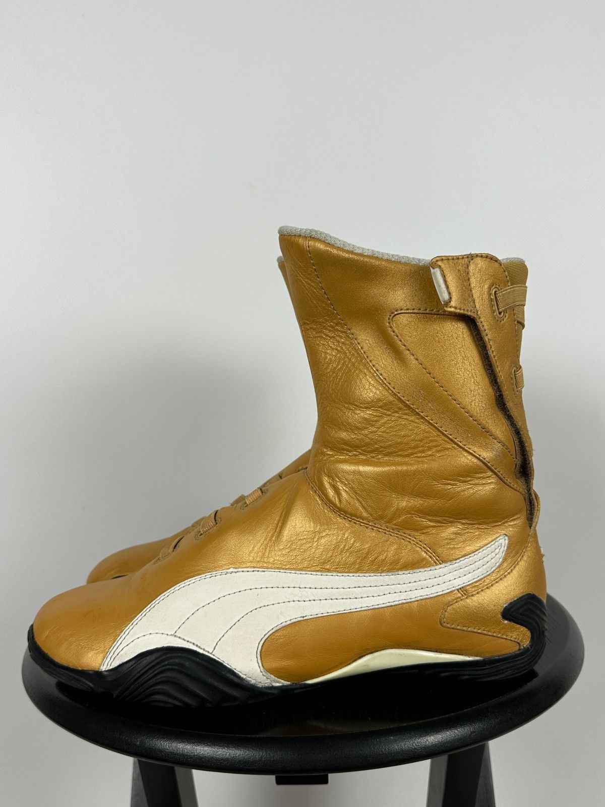 Puma 2000s Vintage Puma High Moto Wrestling Y2K Leather Sneakers Size US 8 / EU 41 - 7 Thumbnail