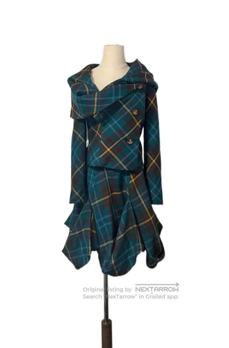 Vivienne Westwood Vivienne Westwood Witch green grid petal skirt suit Size M / US 6-8 / IT 42-44 - 1 Thumbnail