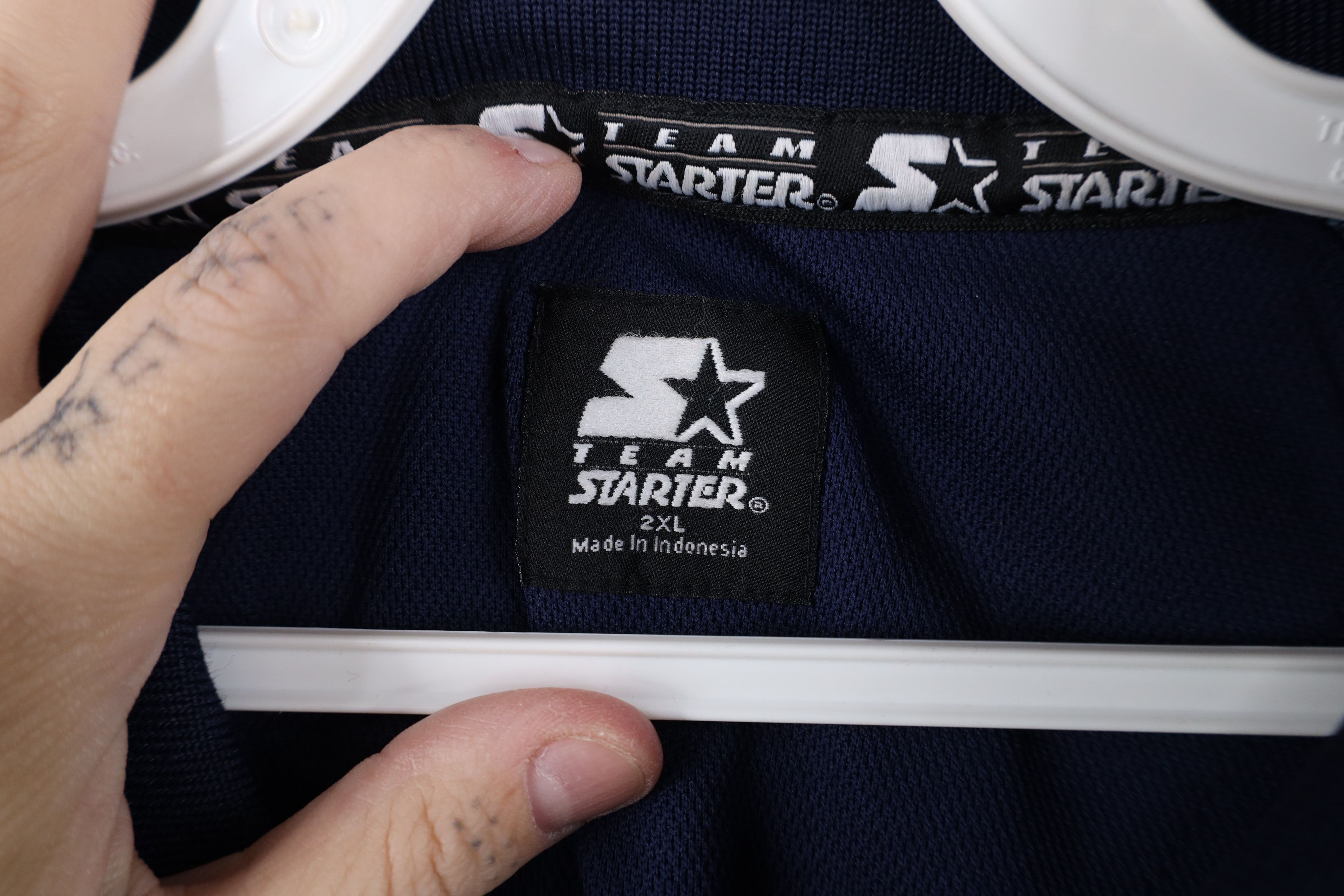 Starter Vintage 90s Starter University of North Carolina Polo Shirt Size US XXL / EU 58 / 5 - 6 Thumbnail