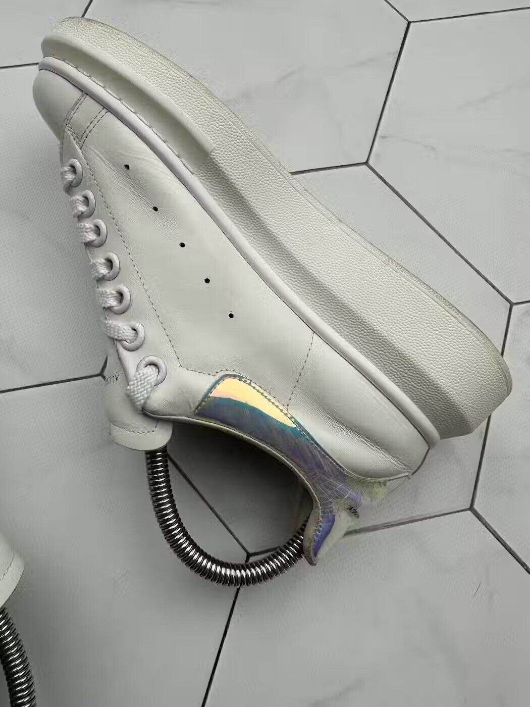 Alexander McQueen Alexander McQueen Oversized Leather Sneakers (B127) Size US 7 / IT 37 - 6 Thumbnail