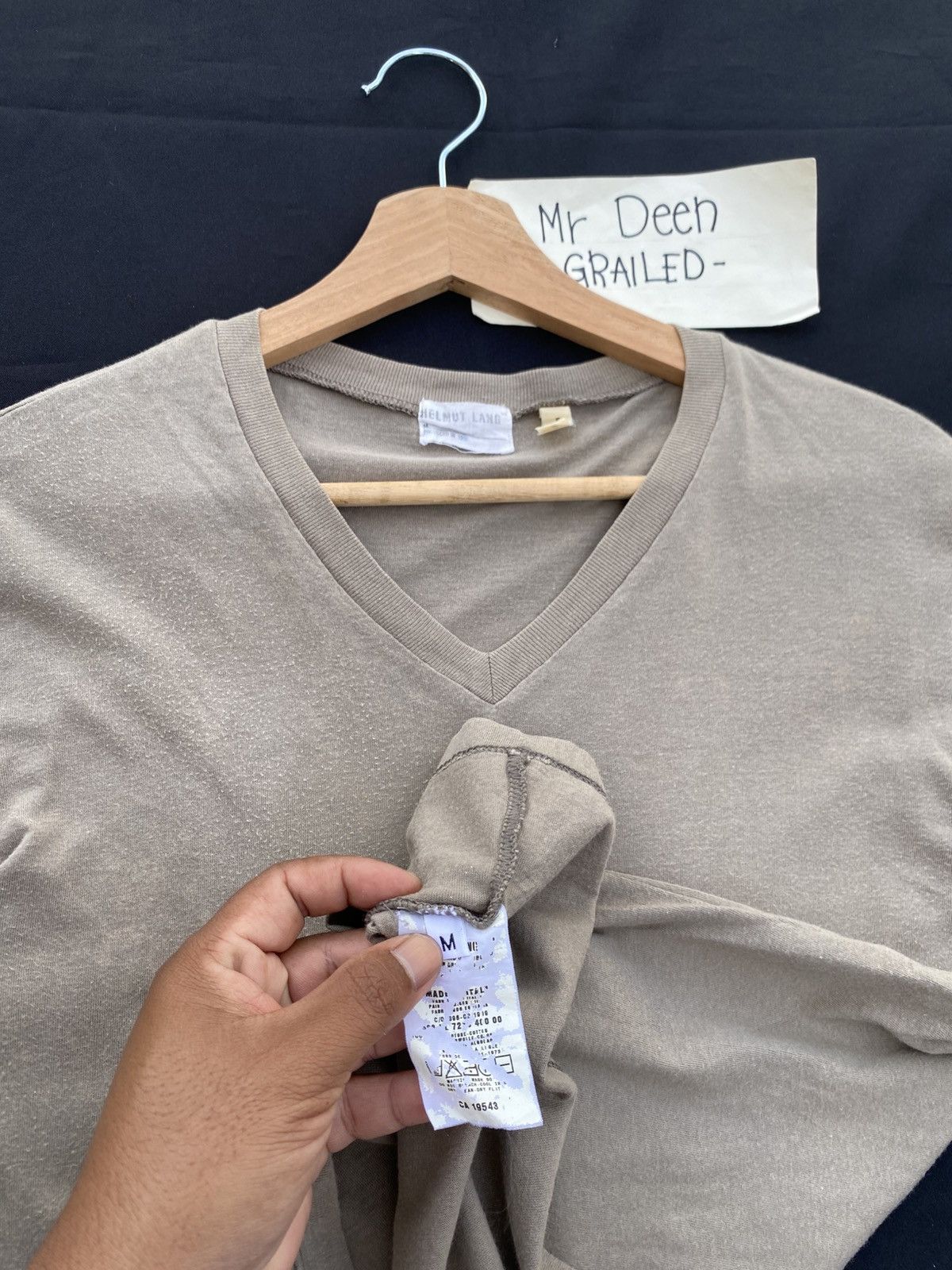 Helmut Lang Rare Vintage Helmut Lang Produced 1998 Brown Plain Tshirt Size US M / EU 48-50 / 2 - 14 Thumbnail