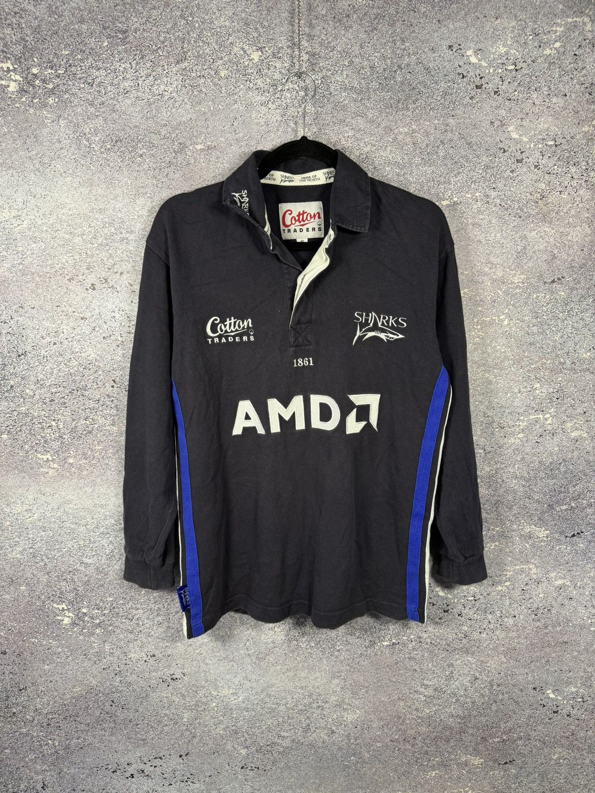 Cotton Traders × Vintage Vintage Sale Sharks Rugby Jersey Large Cotton Traders 2004 Size US S / EU 44-46 / 1 - 1 Thumbnail