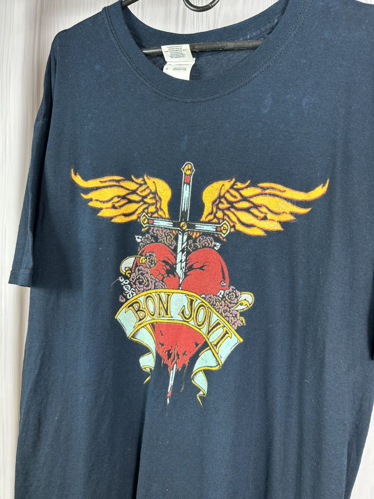 Band Tees Vintage Bon Jovi 2008 Tour T-Shirt Size L Black Size US L / EU 52-54 / 3 - 4 Thumbnail