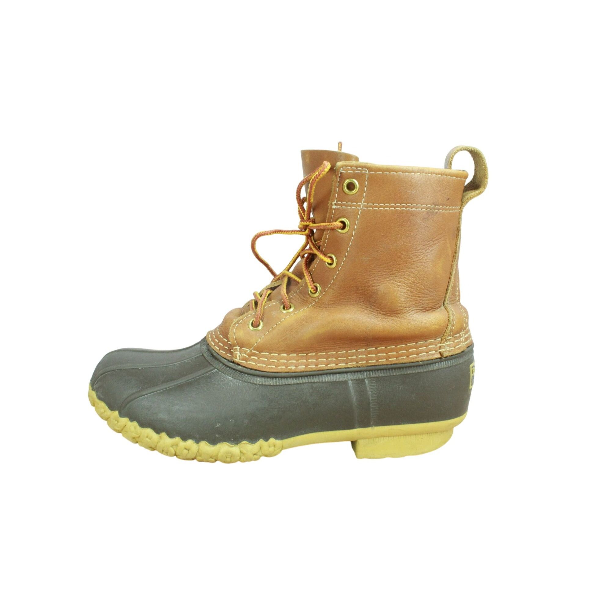 L.L. Bean LL Bean Women’s Brown Leather Lace-Up Duck Boots Size US 9 / IT 39 - 1 Thumbnail