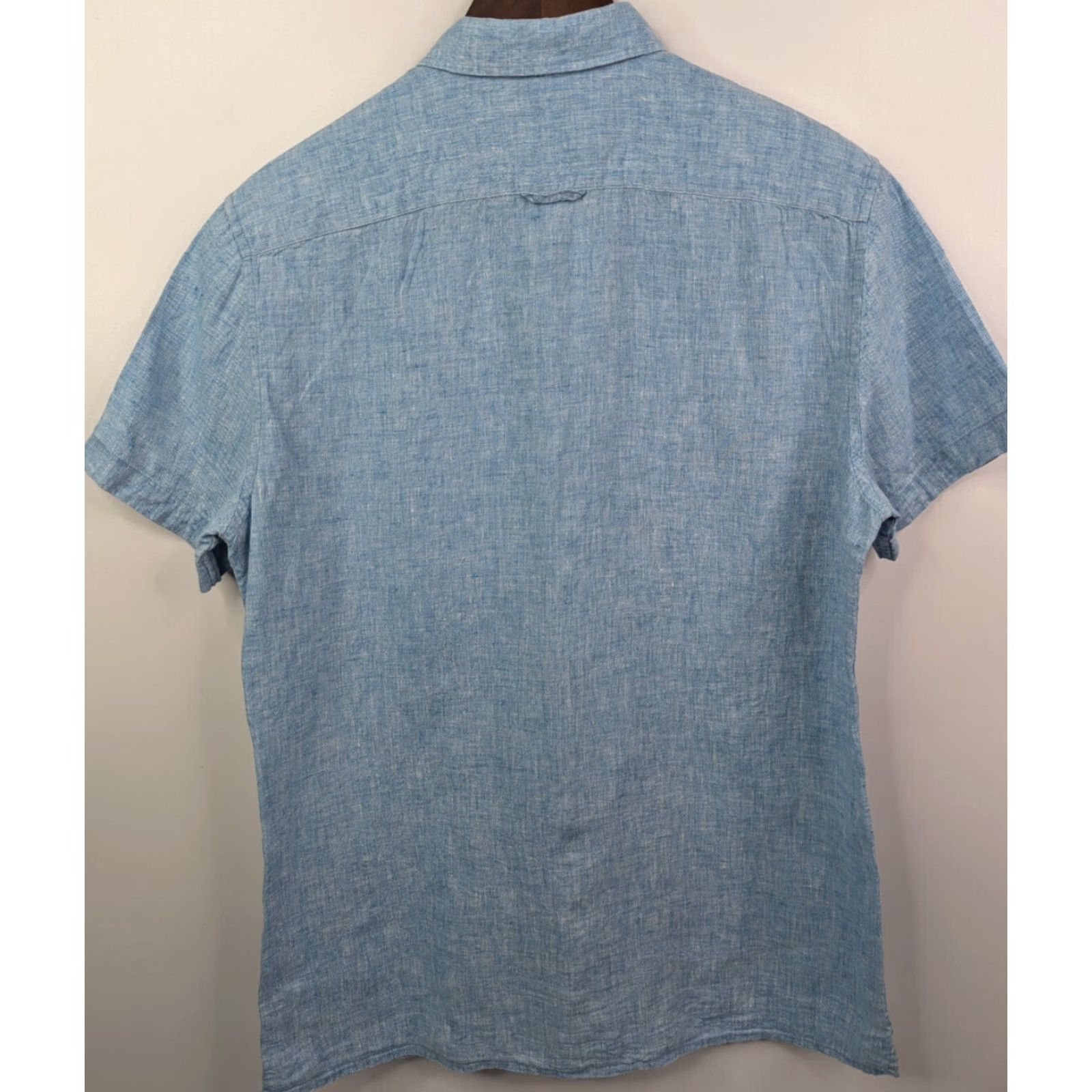 Vince Vince Shirt Mens Size Medium Blue Linen Short Sleeve Button-Up Casual Workwear All Seasons Size US M / EU 48-50 / 2 - 3 Thumbnail