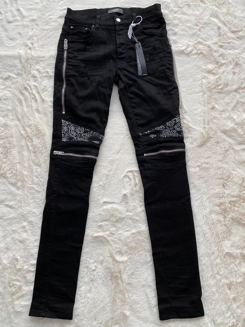 Amiri Amiri Black Cashew Flower mx2 Jean Size US 30 / EU 46 - 1 Thumbnail