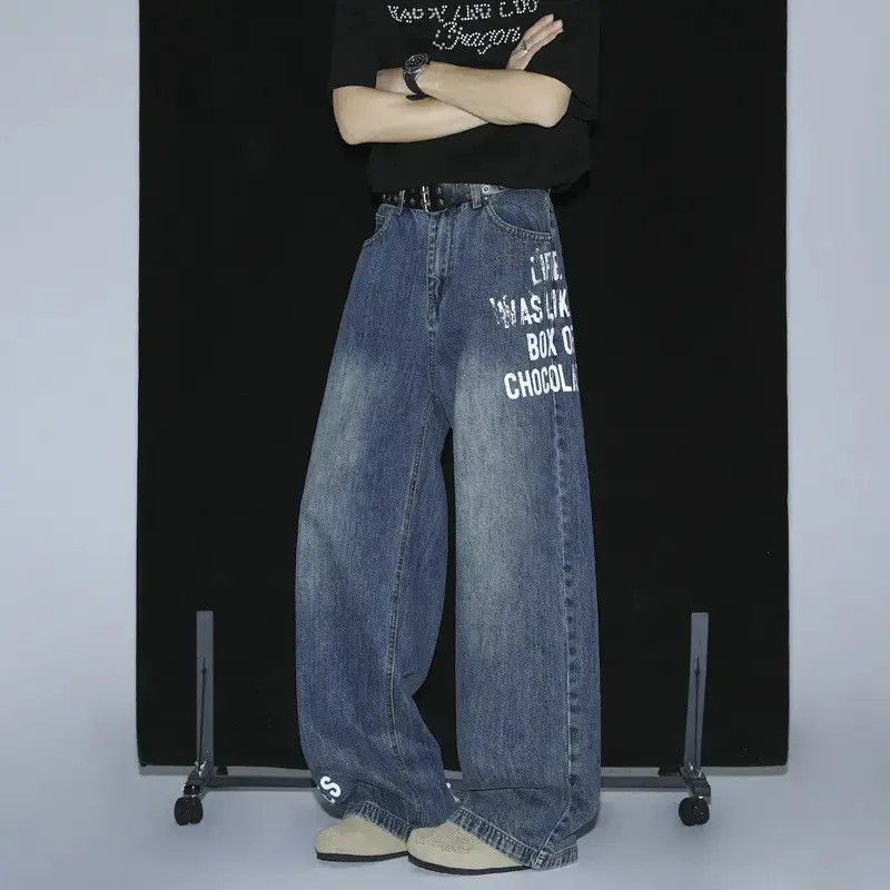 Japanese Brand Loose straight leg hip-hop printed jeans Size US 32 / EU 48 - 6 Thumbnail