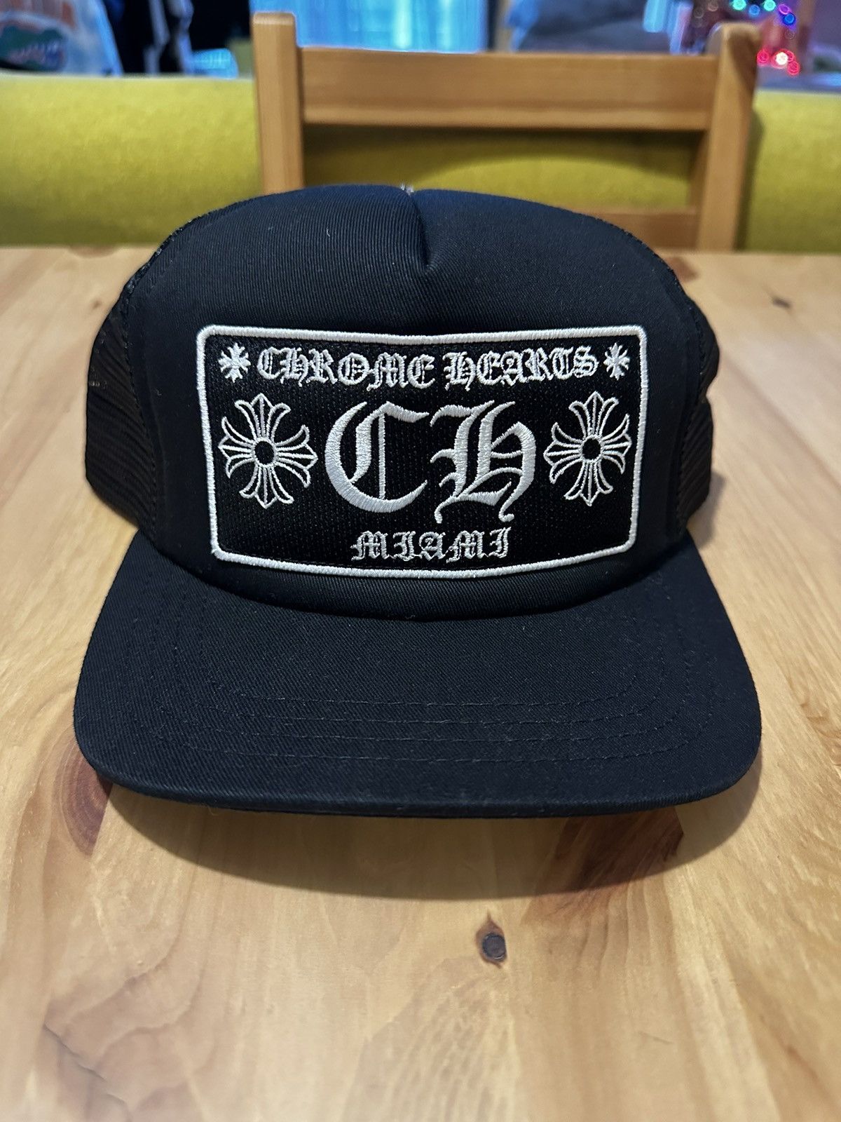 image of Chrome Hearts Miami Trucker in Black, Men's