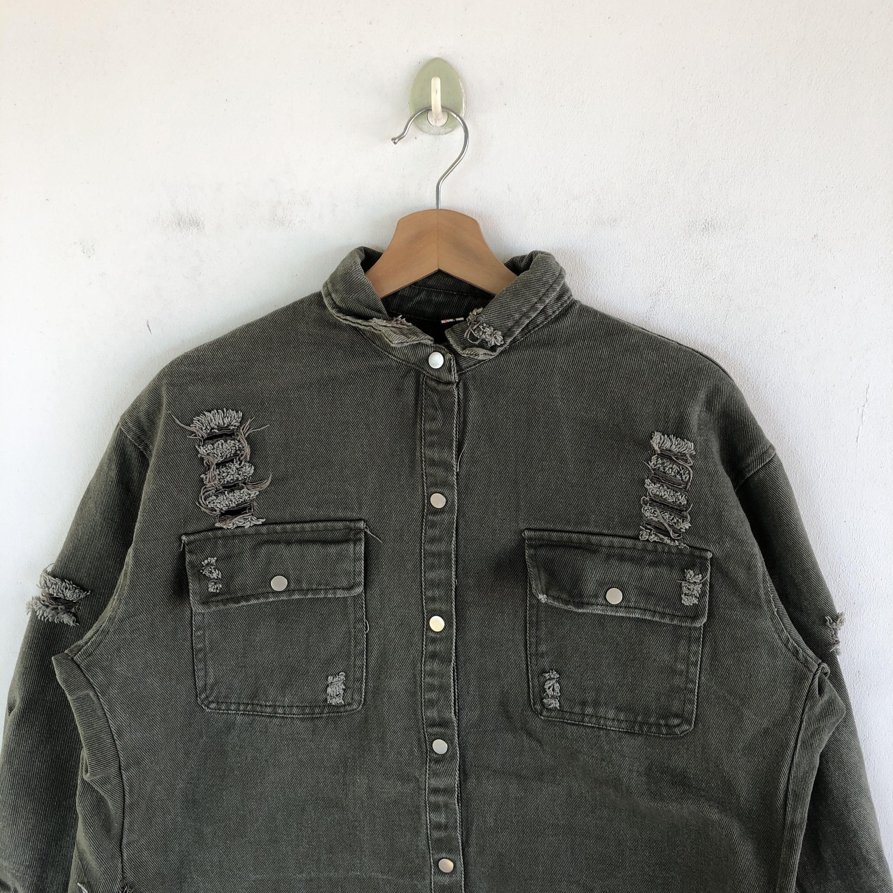 If Six Was Nine Vintage Modern Romantic Distressed Spike Jeans Jackets Size US M / EU 48-50 / 2 - 3 Thumbnail