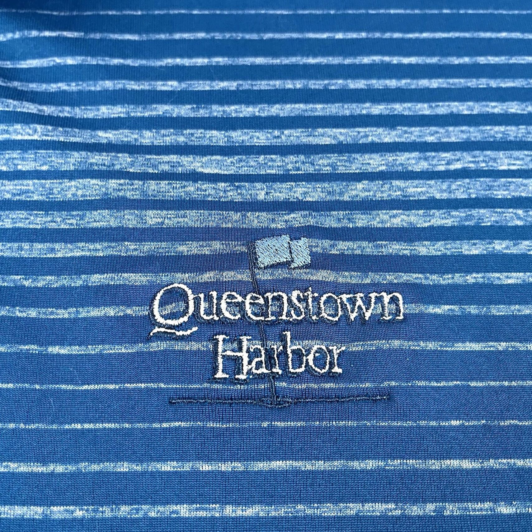 Nike Nike Polo Shirt Mens Large Blue Queenstown Harbor Golf Course Tour Performance Polo Mens Large Blue Nike Tour Performance Shirt Size US L / EU 52-54 / 3 - 2 Thumbnail