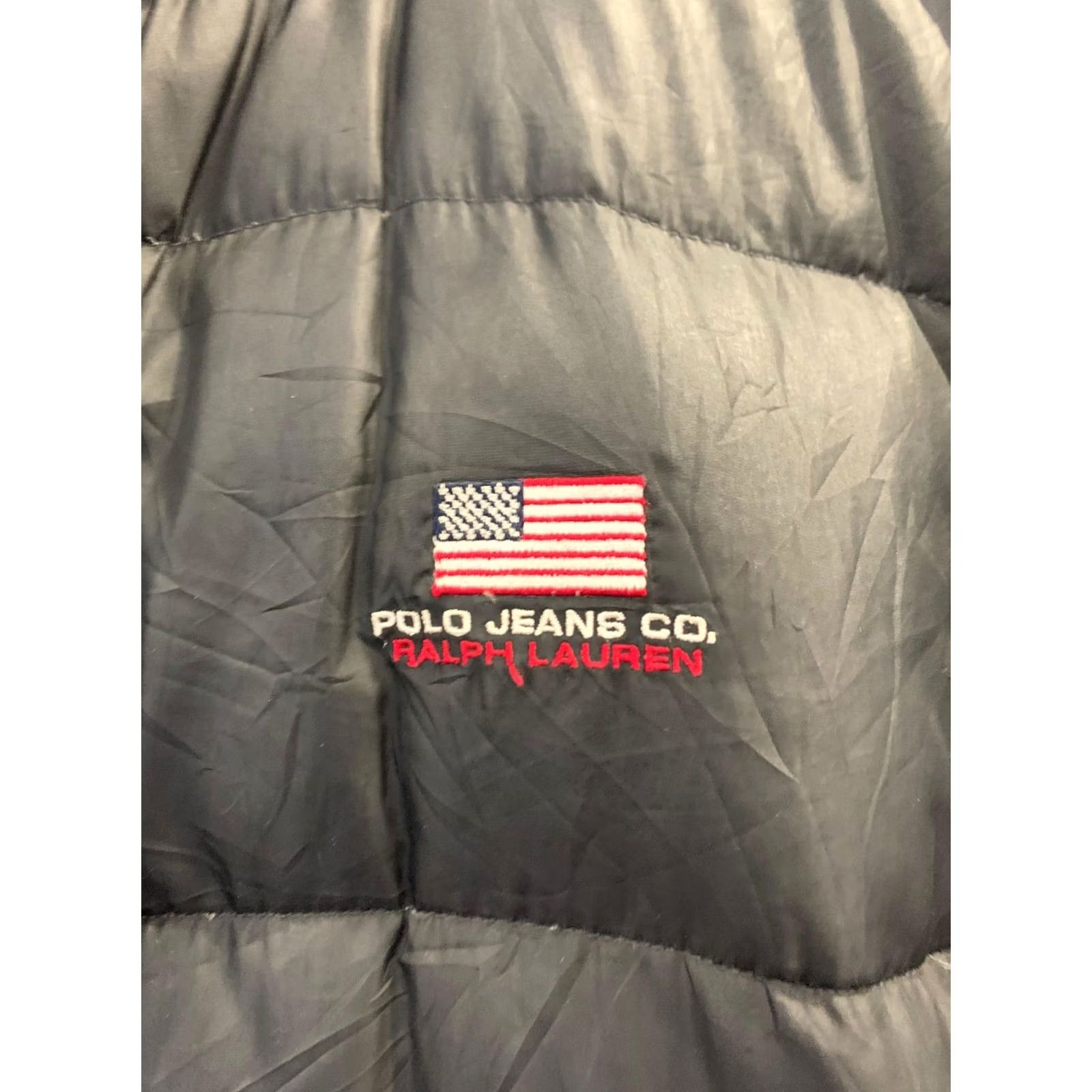 Ralph Lauren Polo Jeans Co. by Ralph Lauren Puffer Jacket Mens Medium Black USA Flag Down#181 Size US M / EU 48-50 / 2 - 7 Thumbnail