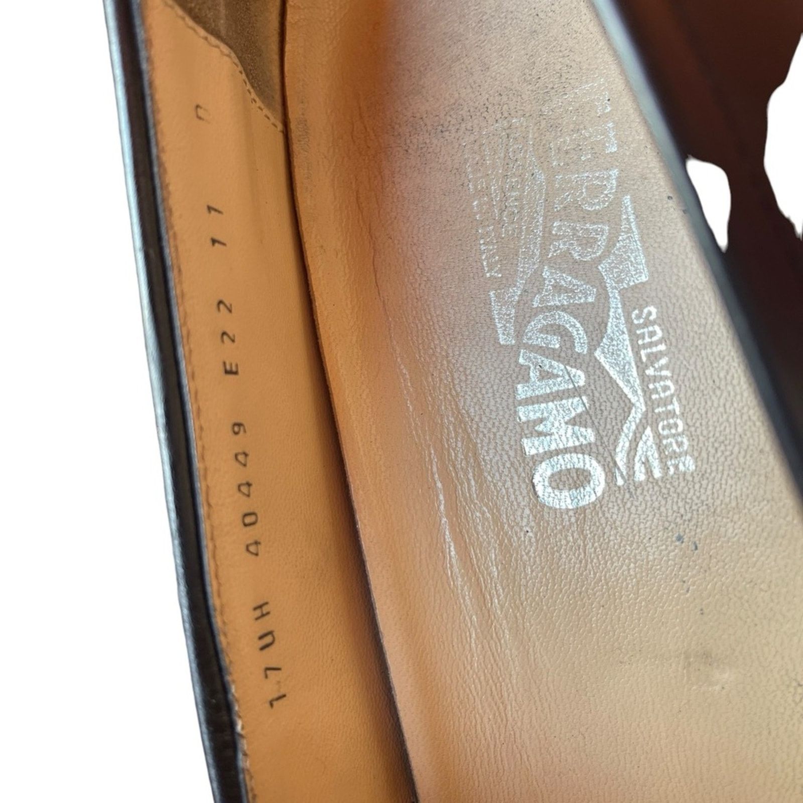 Salvatore Ferragamo Salvatore Ferragamo Black Leather Men’s Shoes Size Sz:11 Size US 11 / EU 44 - 7 Thumbnail