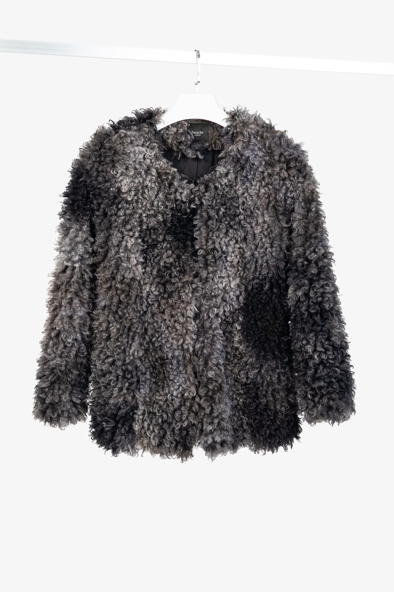 SMYTHE Smythe Chubby Grey Melange Faux Fur Jacket Size M / US 6-8 / IT 42-44 - 1 Thumbnail