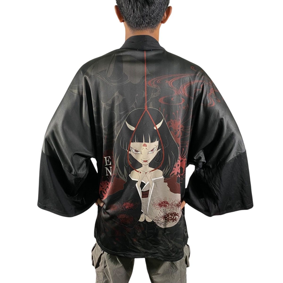 Japanese Brand Miyabi EN Cardigan Japanese Pattern Unique Kimono Haori Size US M / EU 48-50 / 2 - 5 Thumbnail