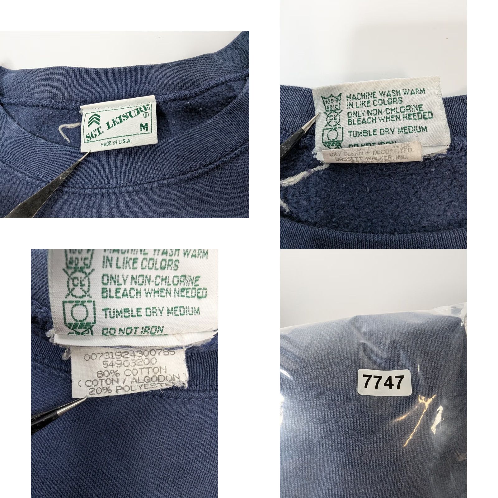 Vintage Vintage SGT. LEISURE Sweatshirt Mens M Navy Ski Graphic Pullover 90s Boys Womens? (no) Size US M / EU 48-50 / 2 - 9 Thumbnail