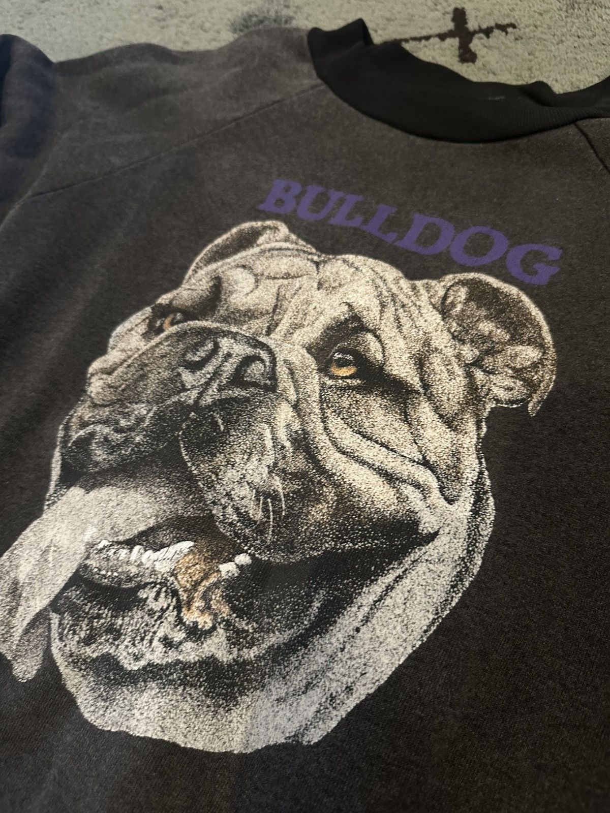 Vintage 80’s Rare Vintage Bulldog Illustration Print Sweatshirt Size US M / EU 48-50 / 2 - 5 Thumbnail