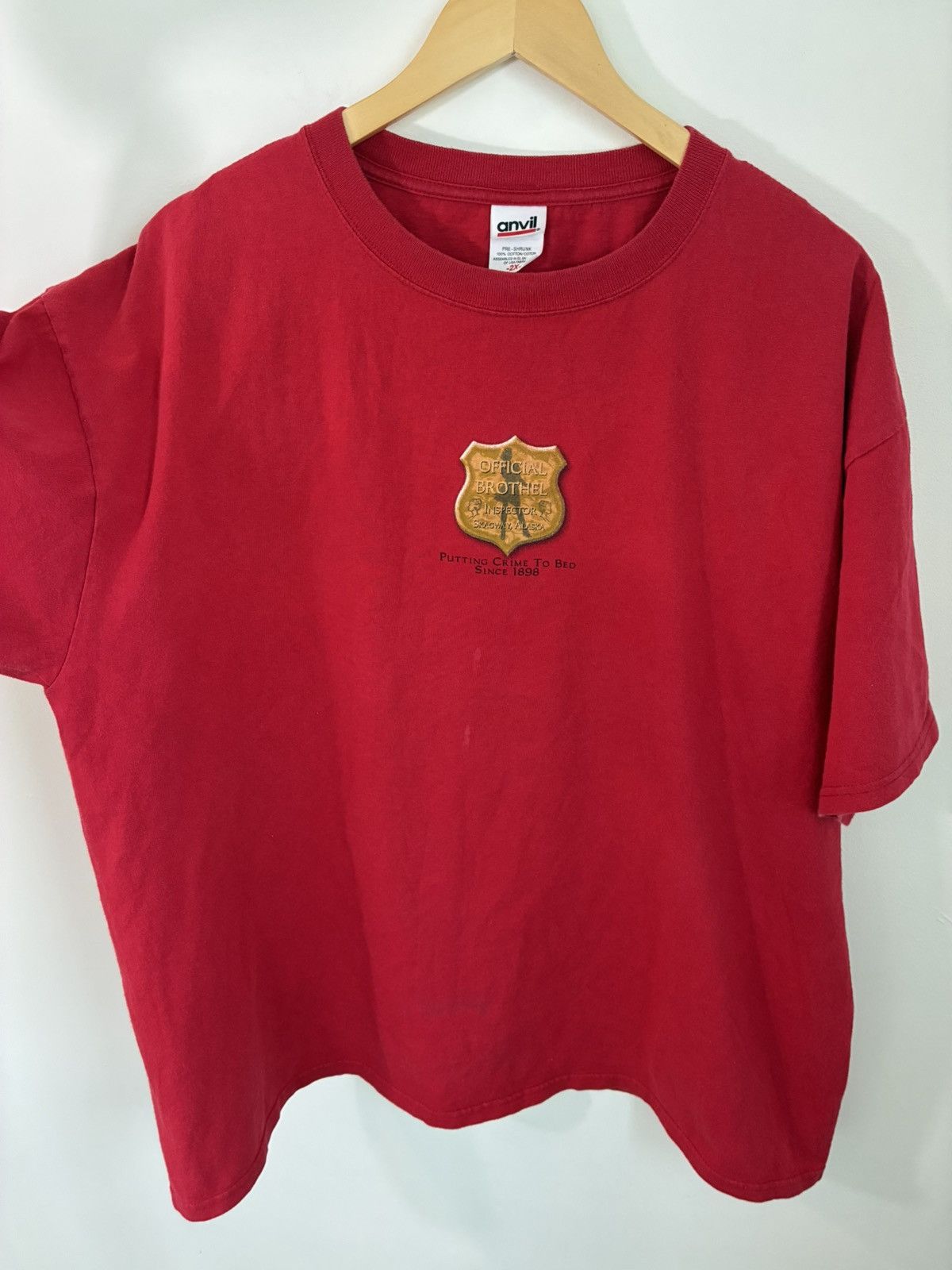 Vintage BROTHEL INSPECTOR Oversize Sex Joke Adult Humor Tee Size US XXL / EU 58 / 5 - 3 Thumbnail