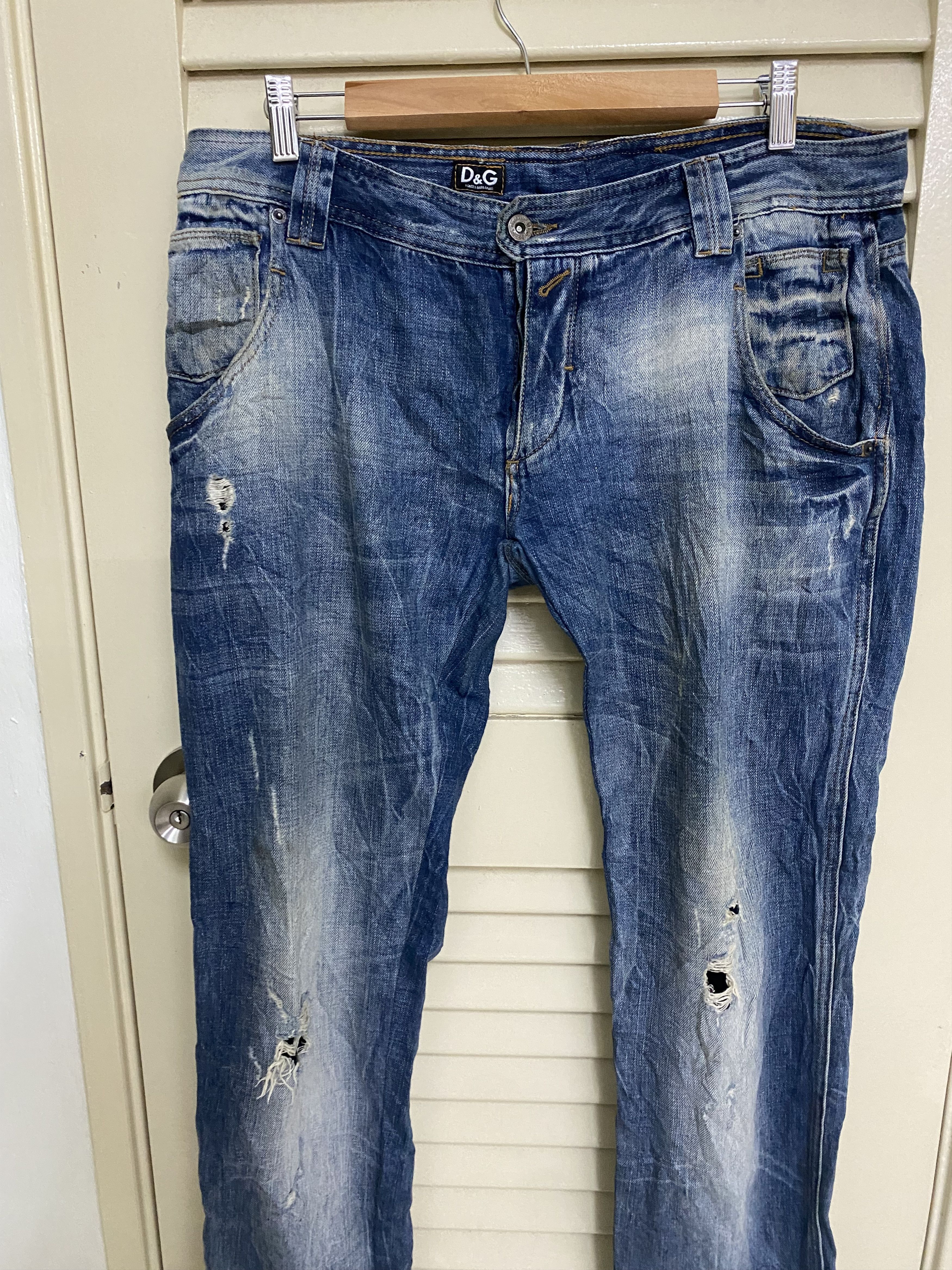 Dolce & Gabbana Dolce Gabbana Distressed Jeans Size US 36 / EU 52 - 2 Thumbnail