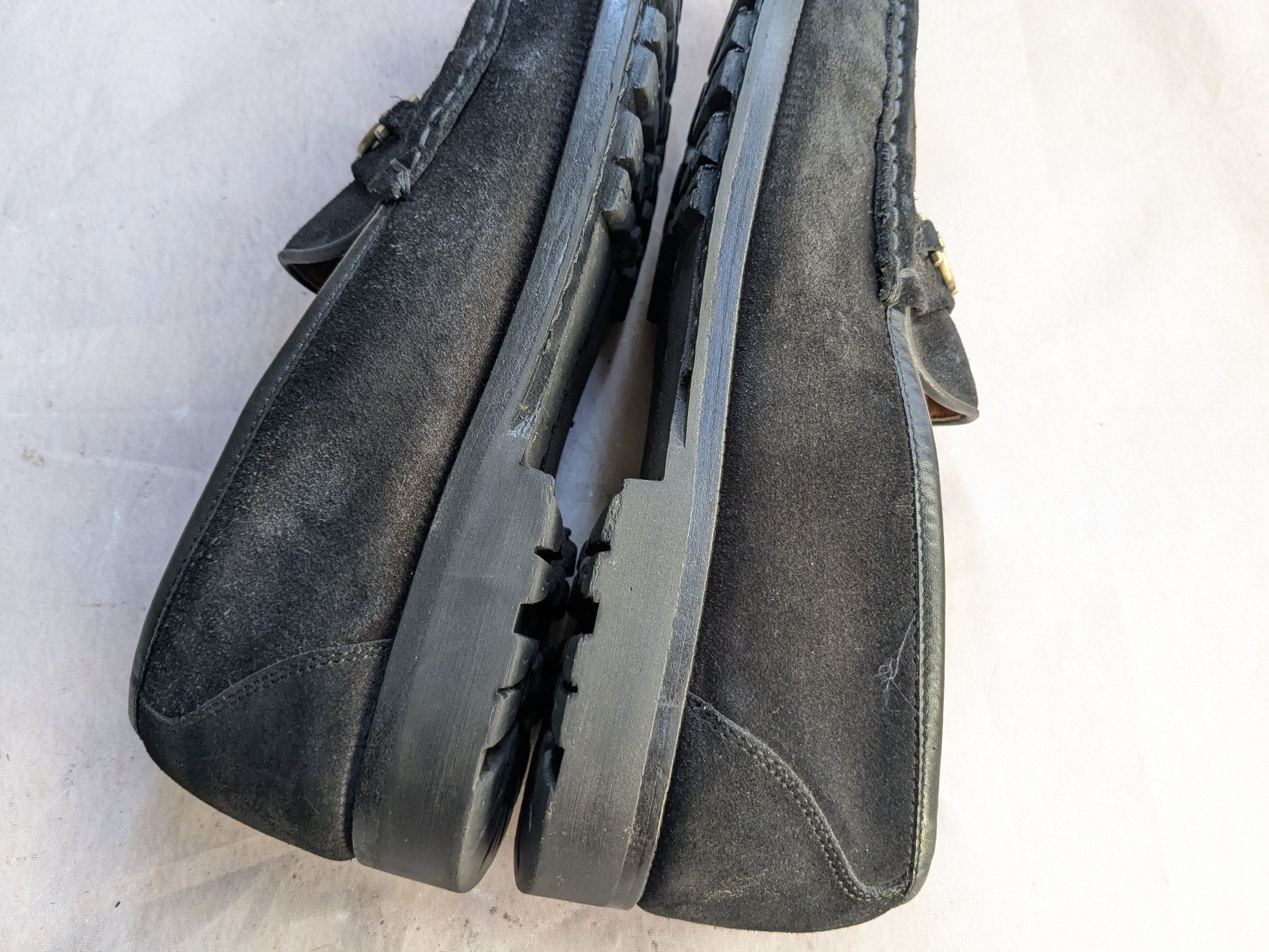 Salvatore Ferragamo Salvatore Ferragamo Loafers Black Leather Suede 9.5 Size US 9.5 / EU 42-43 - 10 Thumbnail