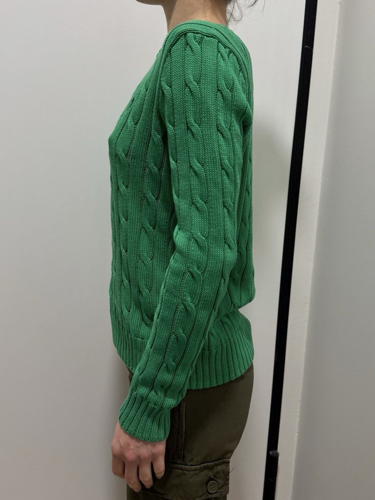 Polo Ralph Lauren Polo Ralph Lauren Cotton Green Knit Sweater Womens Size L / US 10 / IT 46 - 3 Thumbnail