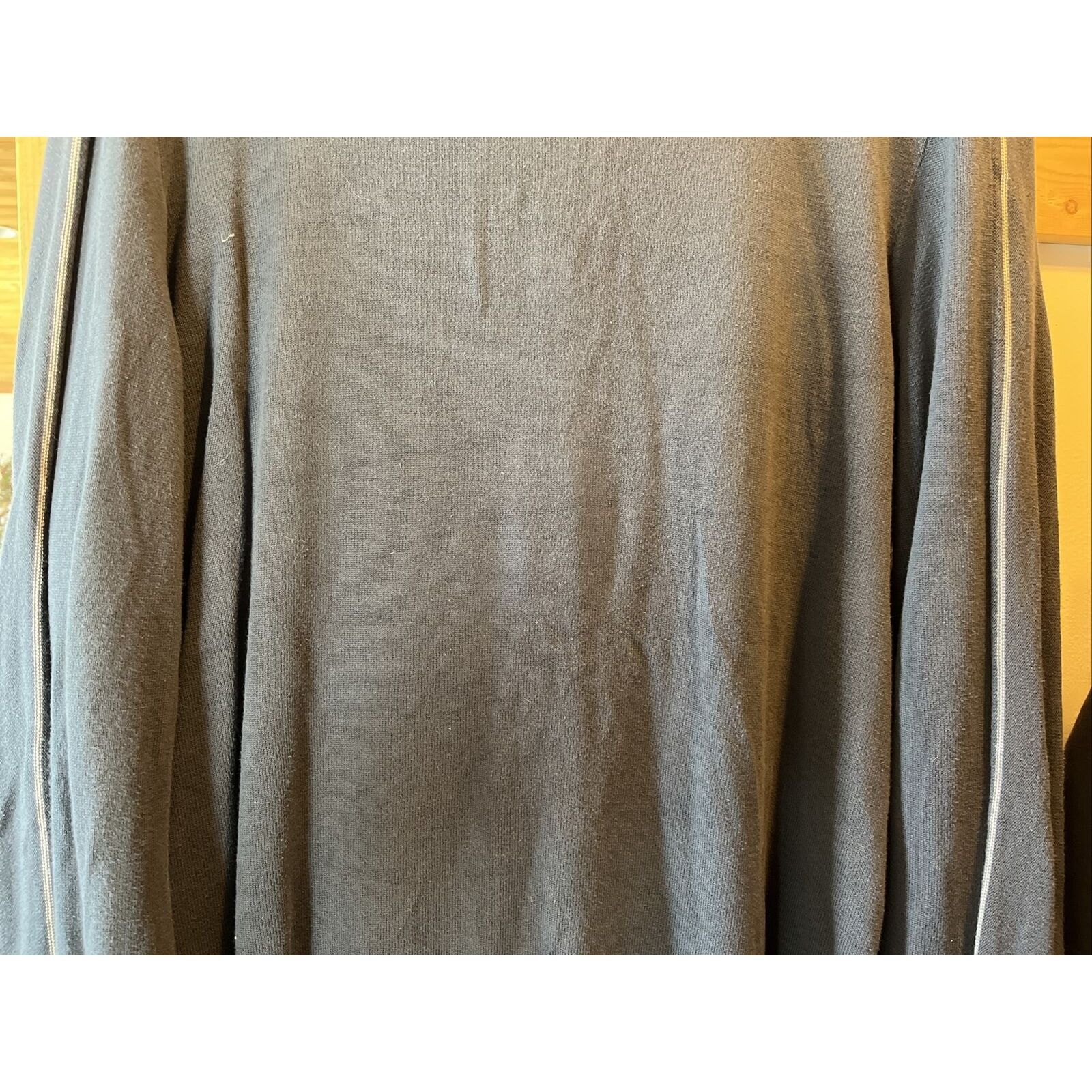Banana Republic Banana Republic Mens Large Blue 100% Cotton Full Zip sweater Size US L / EU 52-54 / 3 - 15 Thumbnail