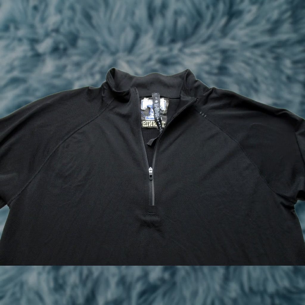 Lululemon Lululemon 1/4 Zip Pullover Mens XL Black Long Sleeve Tennis Performance Top Size US XL / EU 56 / 4 - 1 Thumbnail